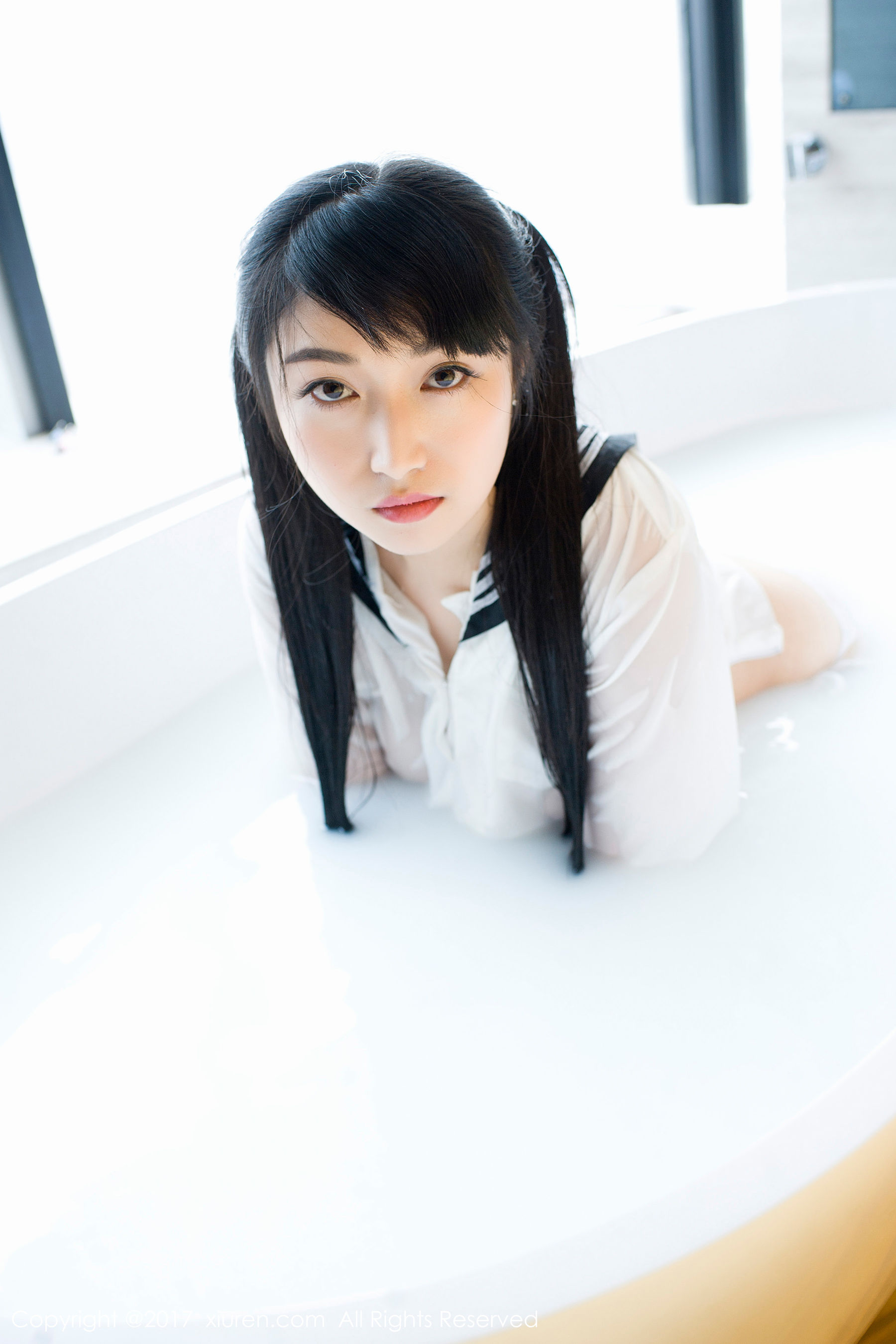 图片[1] - 盼盼龙女sunny《牛奶浴学生装+透明学生装+黑色乳贴》 秀人 NO.853 - 机器猫次元 - 机器猫次元
