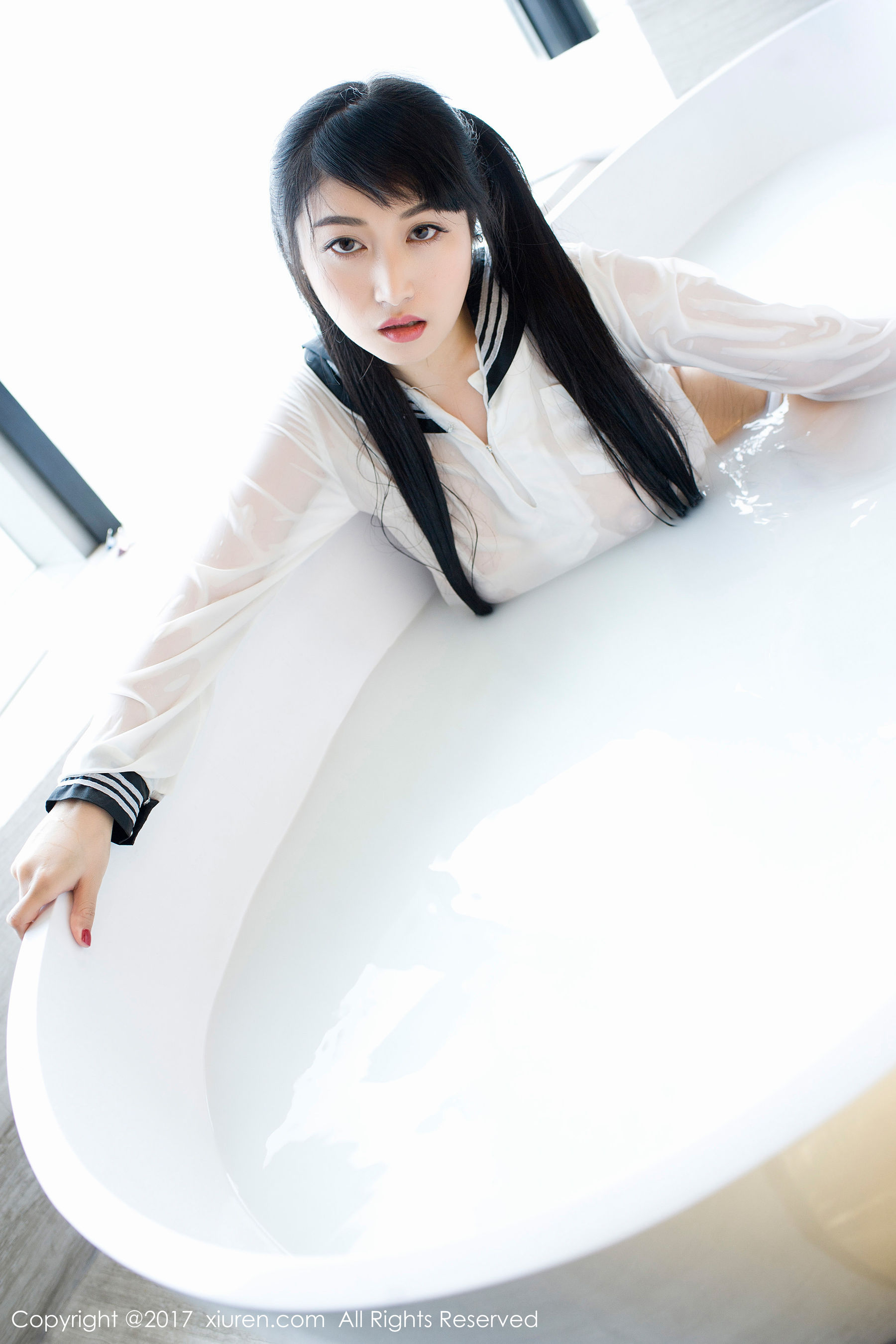 图片[8] - 盼盼龙女sunny《牛奶浴学生装+透明学生装+黑色乳贴》 秀人 NO.853 - 机器猫次元 - 机器猫次元