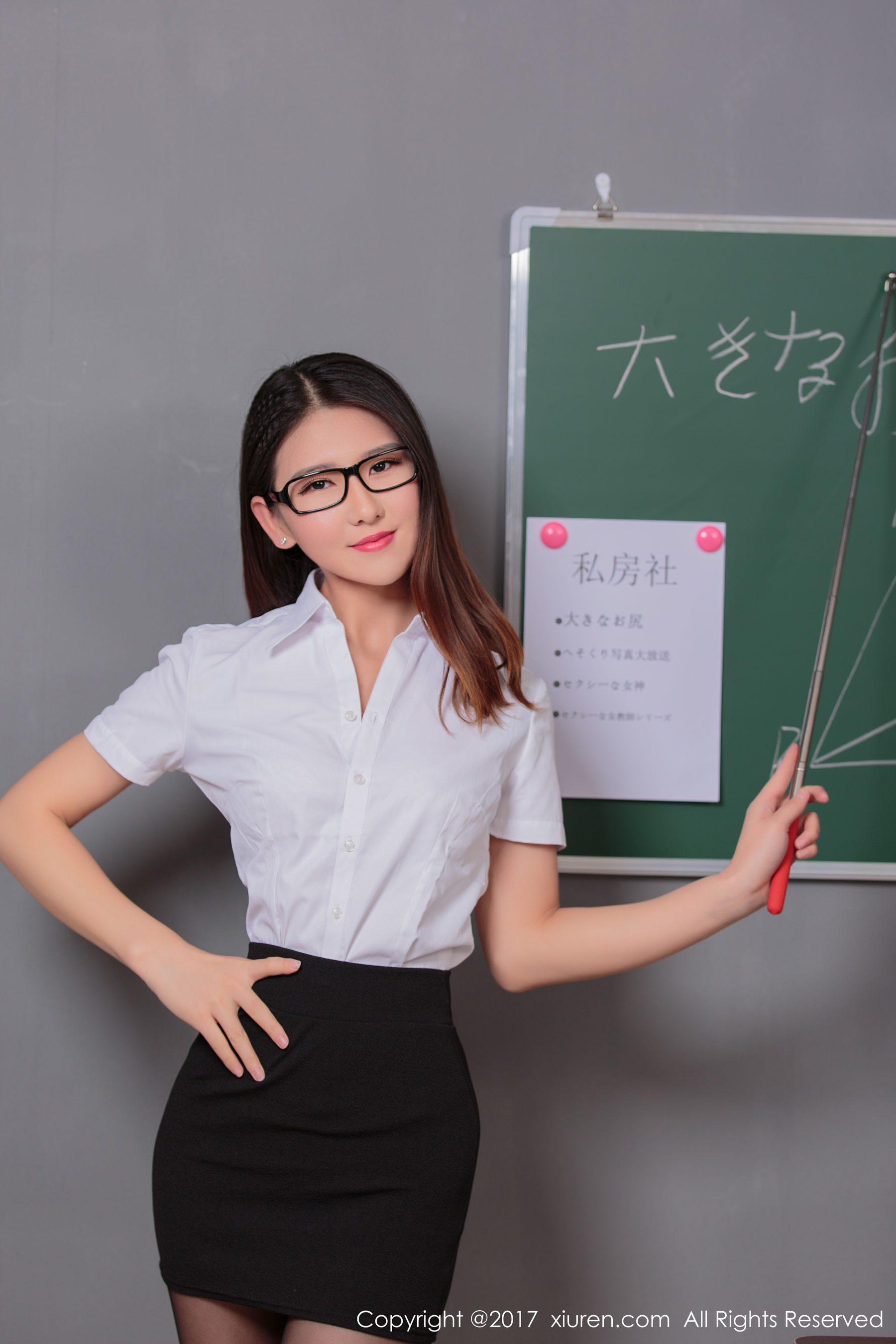 图片[7] - 糖果儿《制服黑丝教鞭诱惑力》 秀人 NO.869 - 机器猫次元 - 机器猫次元