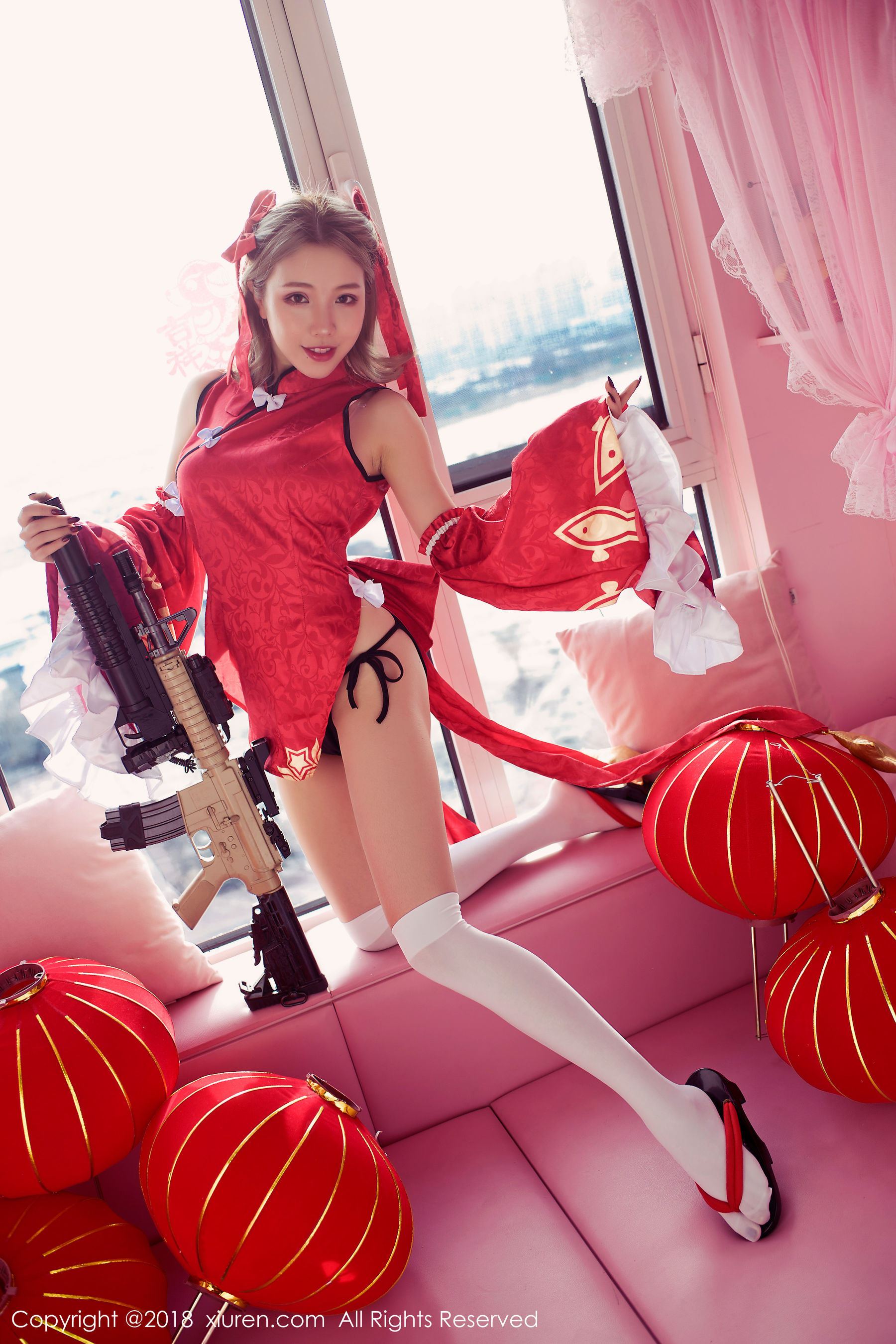 图片[6] - 黄楽然《保鲜膜裹身+极品COS枪娘》 秀人 No.911 - 机器猫次元 - 机器猫次元