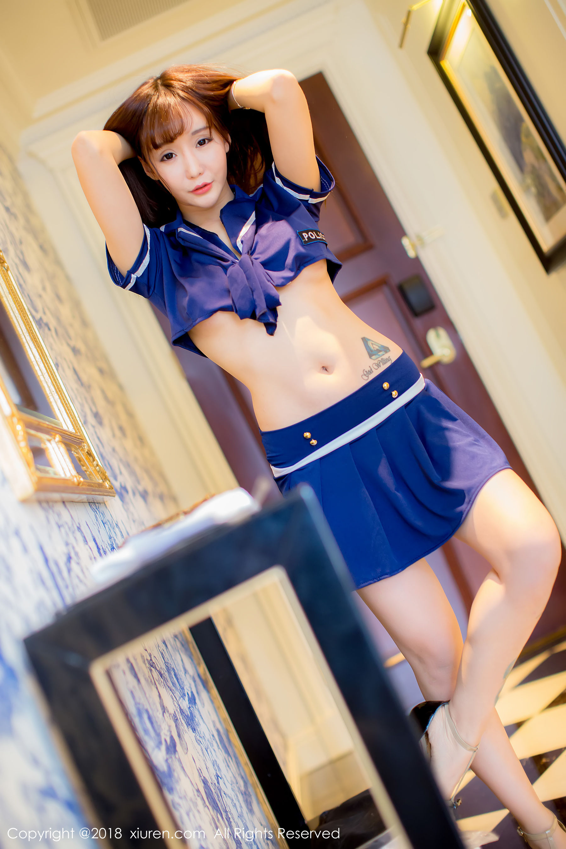 图片[5] - 顾灿《蓝色制服》 XiuRen 秀人网 No.1005 - 机器猫次元 - 机器猫次元