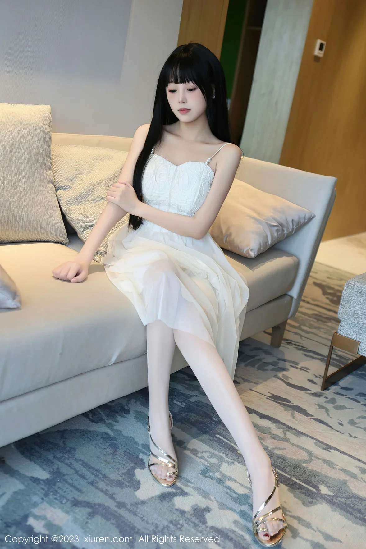 图片[2] - XiuRen 秀人 No.6828 早川京子 连衣长裙性感写真 [80P] - 机器猫次元 - 机器猫次元