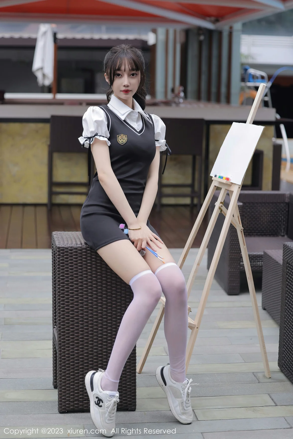 图片[1] - XiuRen 秀人 No.6889 玥儿玥er 黑色背带裙广州旅拍 [73P] - 机器猫次元 - 机器猫次元