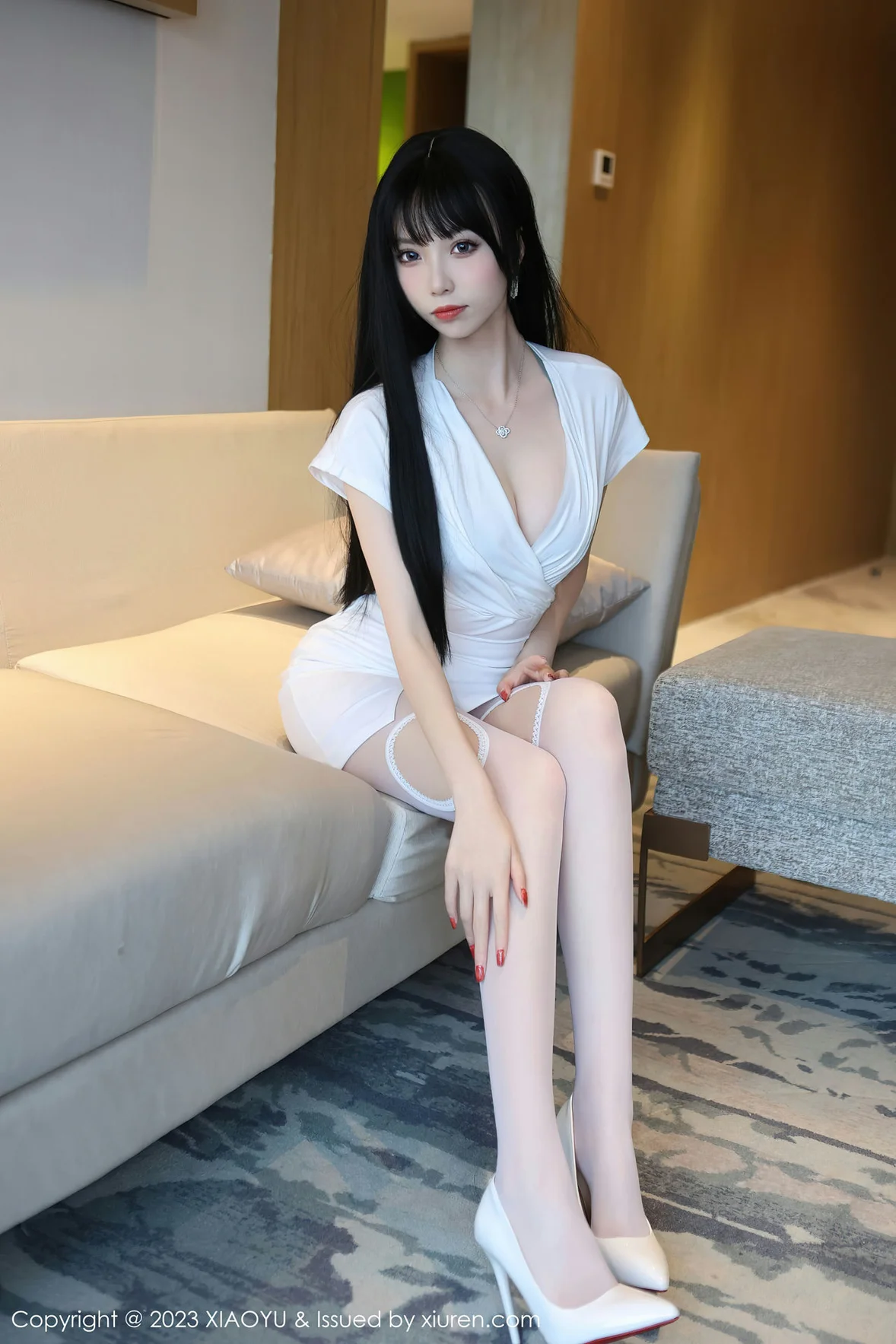 图片[3] - XiuRen 秀人 No.6897 江七七 墨绿色蕾丝内衣性感写真 [81P] - 机器猫次元 - 机器猫次元