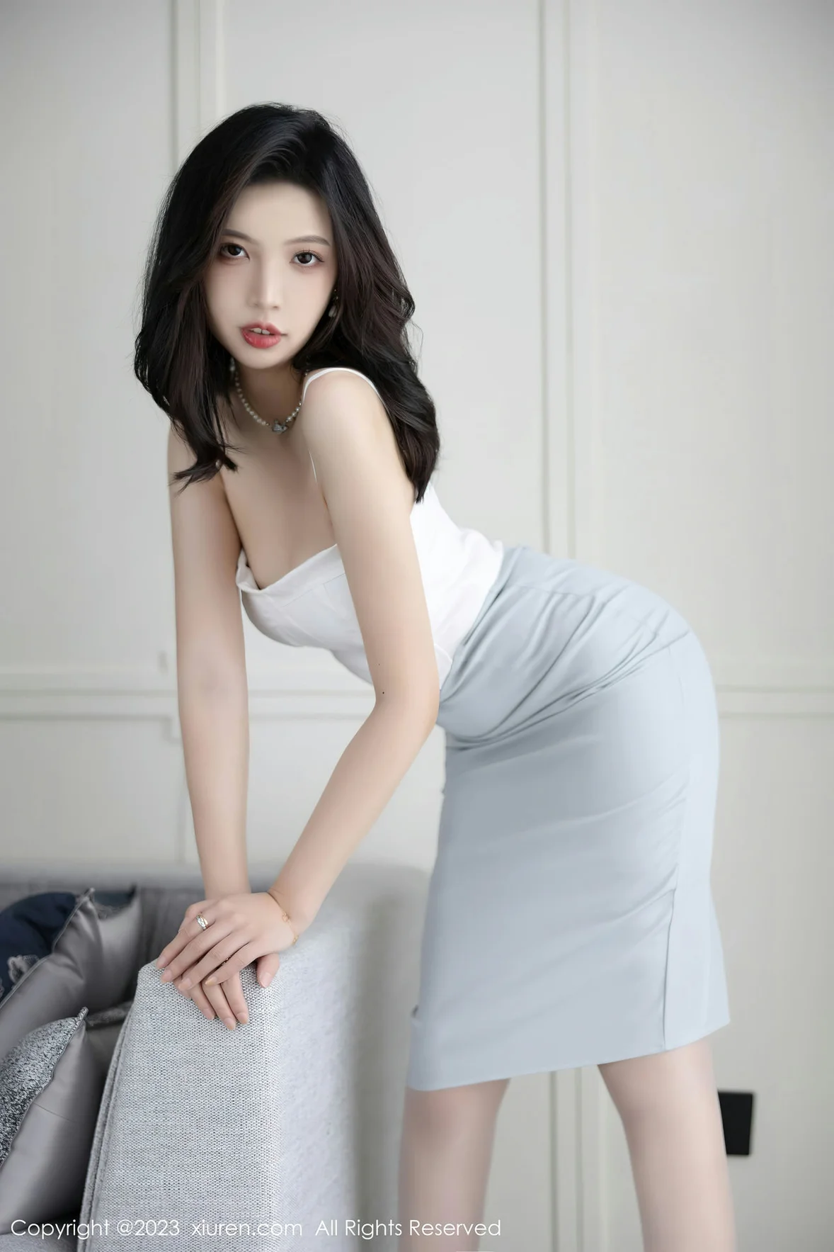 图片[8] - XiuRen 秀人 No.6898 郑颖姗Bev 白色蕾丝内衣性感写真 [83P] - 机器猫次元 - 机器猫次元