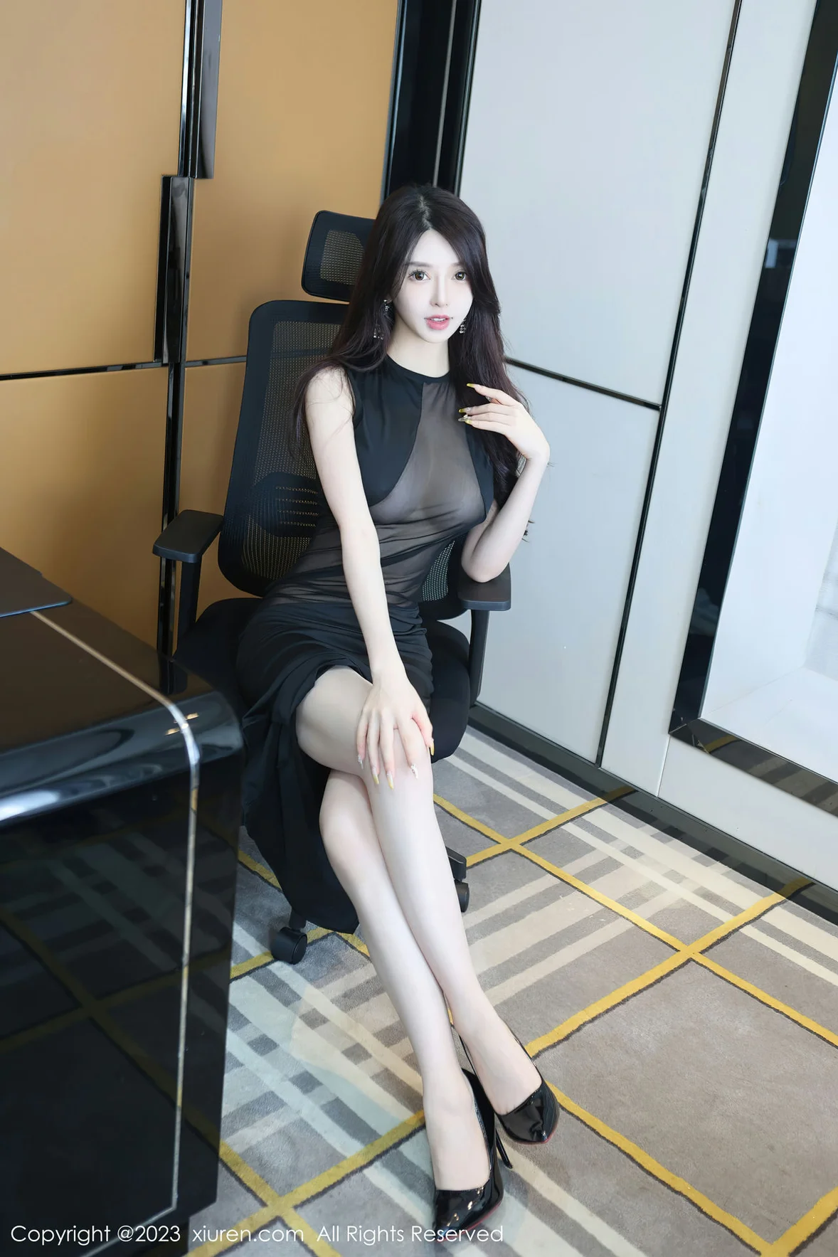 图片[3] - XiuRen 秀人 No.6937 玉兔miki 黑色薄纱连衣短裙性感写真 [82P] - 机器猫次元 - 机器猫次元