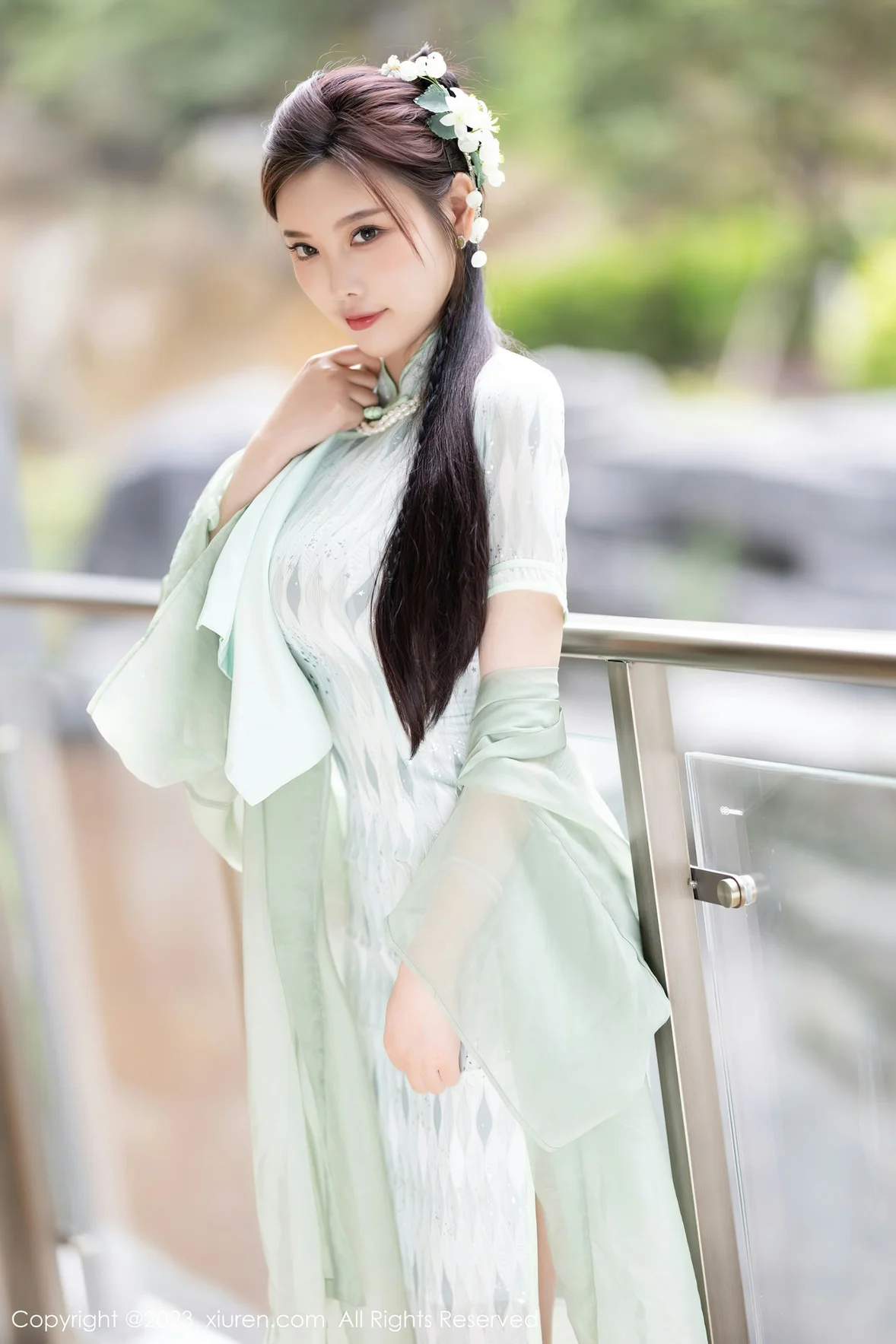 图片[6] - XiuRen 秀人 No.6983 杨晨晨Yome 淡绿色旗袍性感写真 [85P] - 机器猫次元 - 机器猫次元