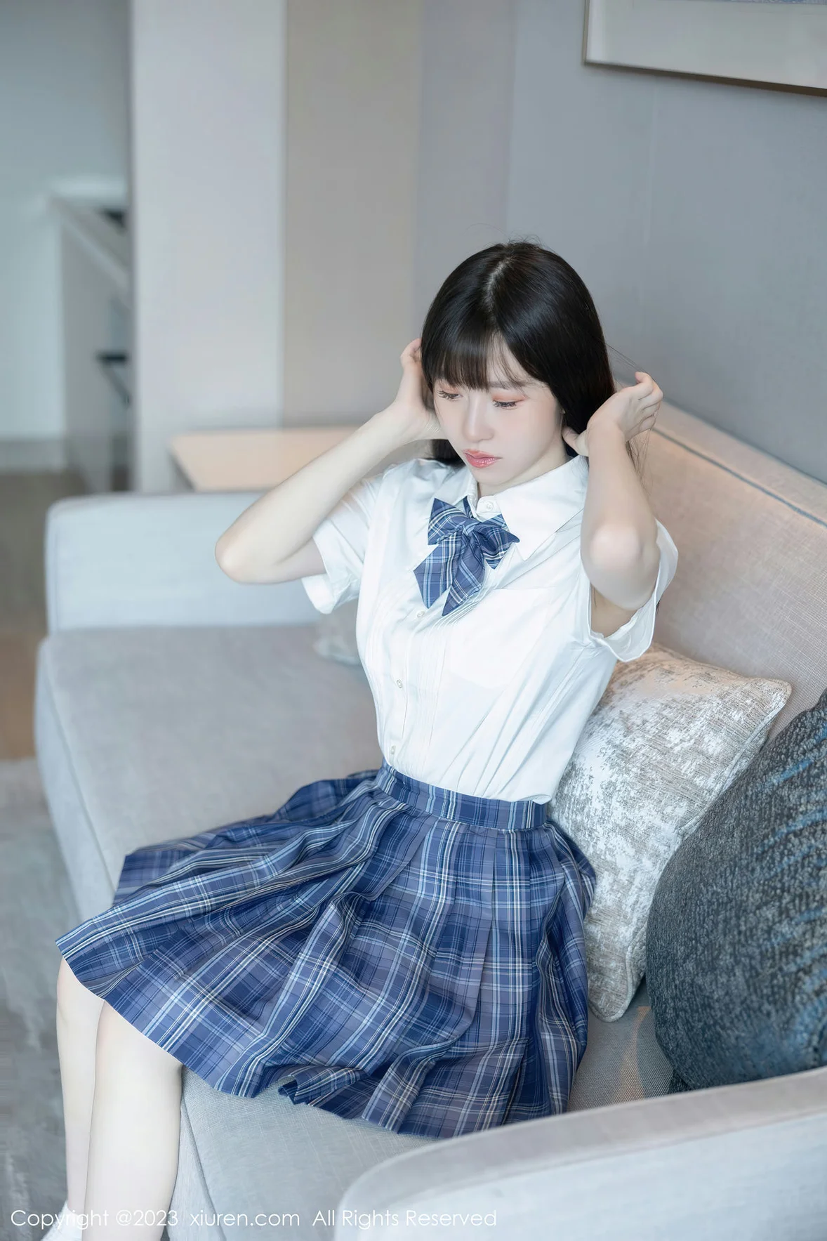 图片[8] - XiuRen 秀人 No.6993 林悠悠 jk短裙首套写真 [104P] - 机器猫次元 - 机器猫次元