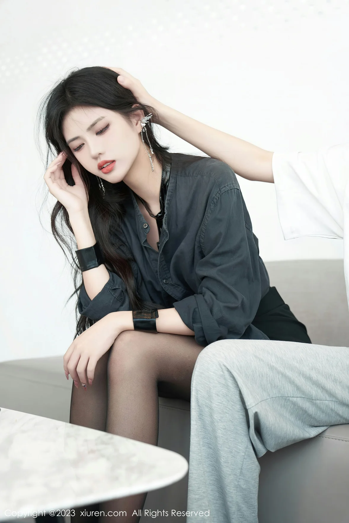图片[3] - XiuRen 秀人 No.7100 浅浅Danny 黑色情趣性感写真 [85P] - 机器猫次元 - 机器猫次元