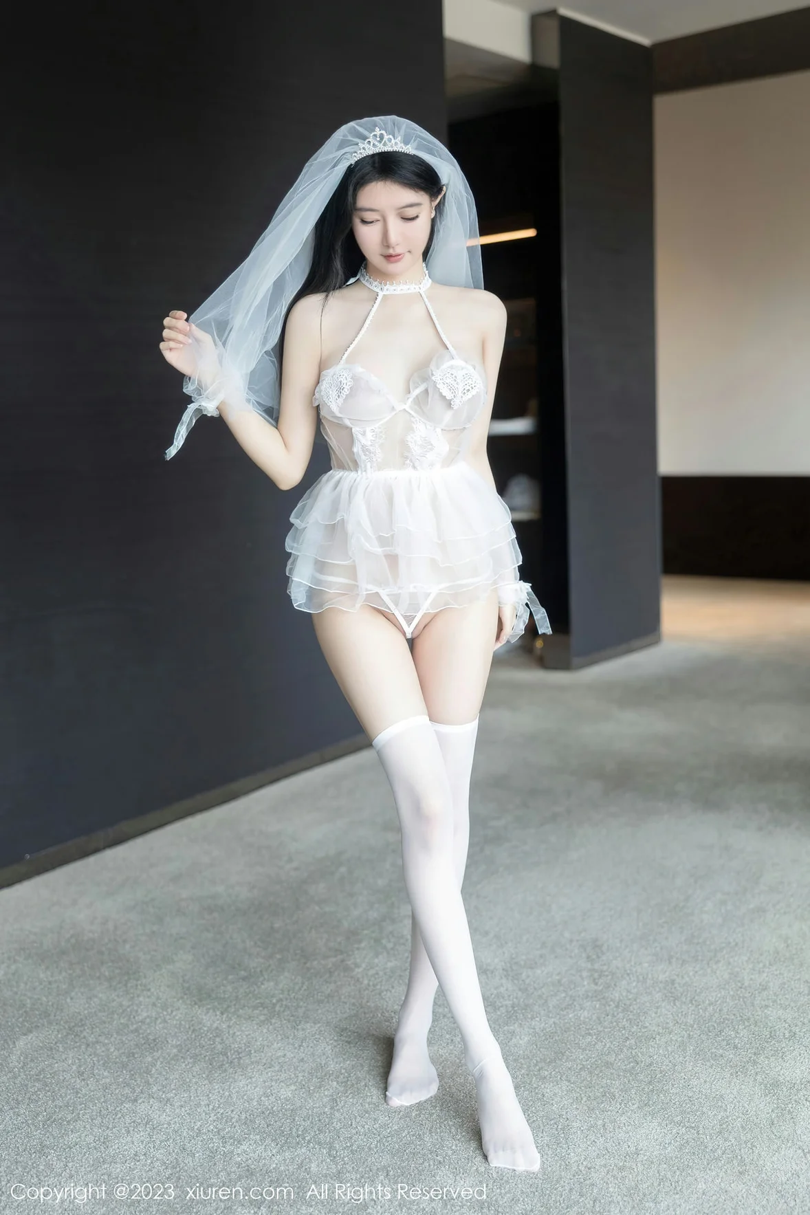图片[4] - XiuRen 秀人 No.7165 幼幼 情趣婚纱服饰性感写真 [90P] - 机器猫次元 - 机器猫次元