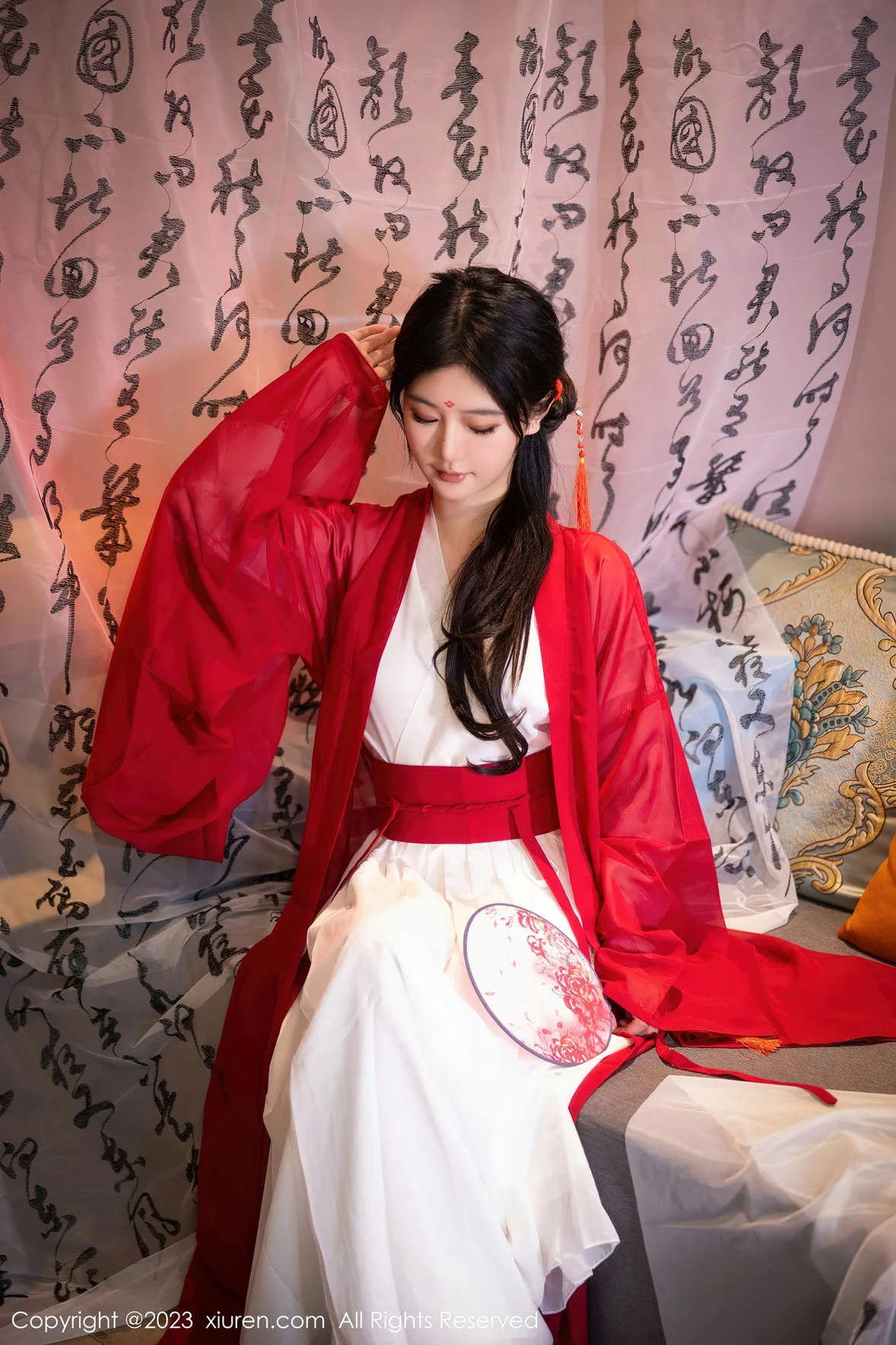 图片[2] - XiuRen 秀人 No.7192 幼幼 红色古装性感写真 [93P] - 机器猫次元 - 机器猫次元