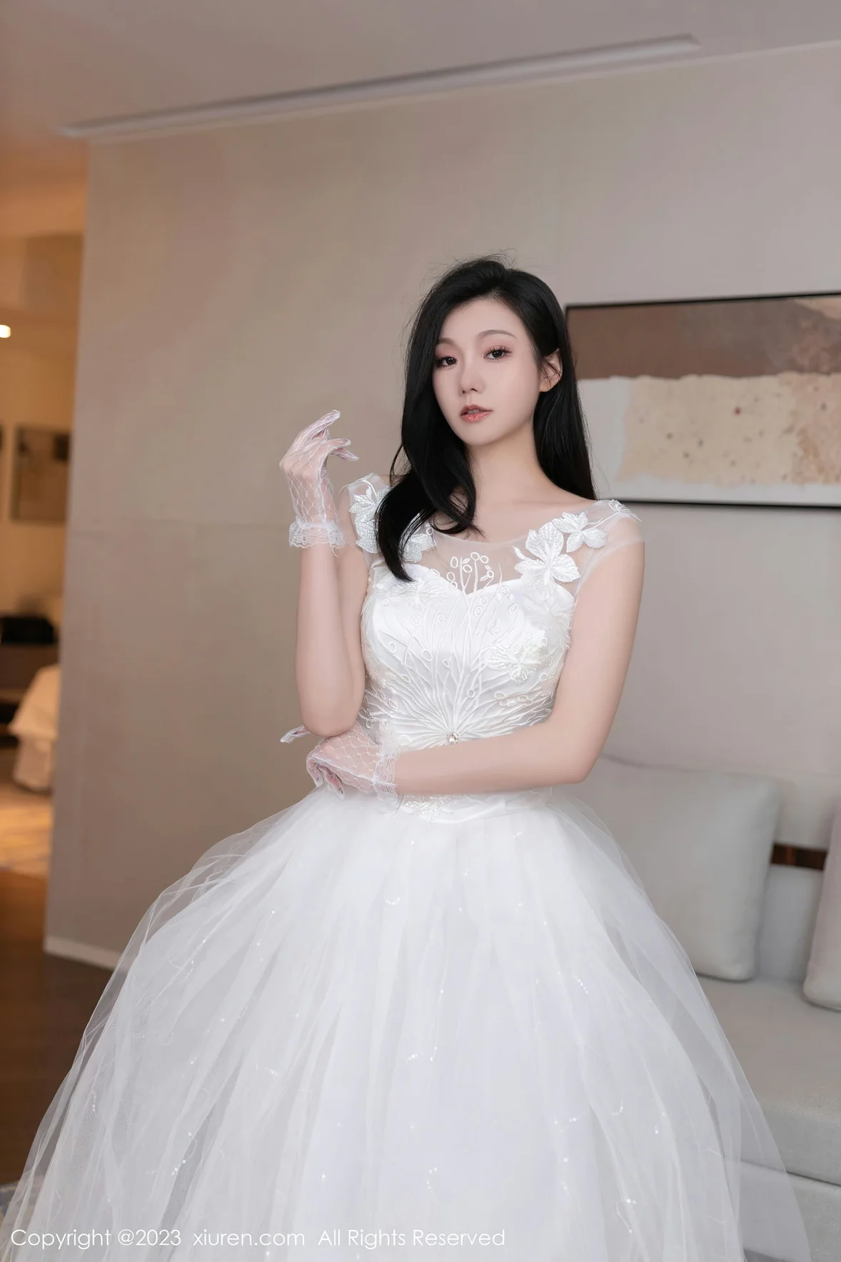 图片[3] - XiuRen 秀人 No.7201 安然anran 白色婚纱性感写真 [80P] - 机器猫次元 - 机器猫次元