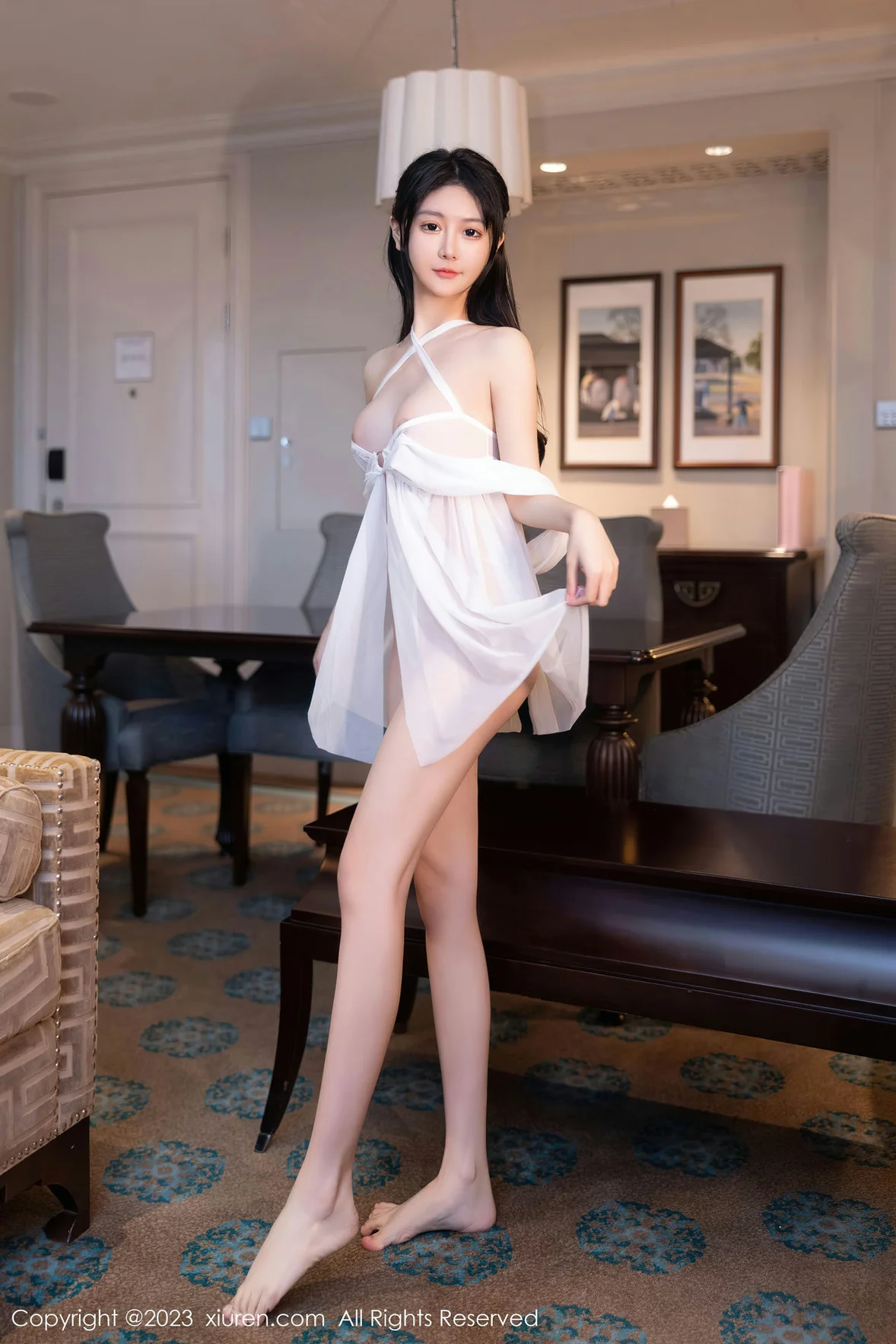 图片[6] - XiuRen 秀人 No.7224 幼幼 白色情趣睡裙性感写真 [89P] - 机器猫次元 - 机器猫次元