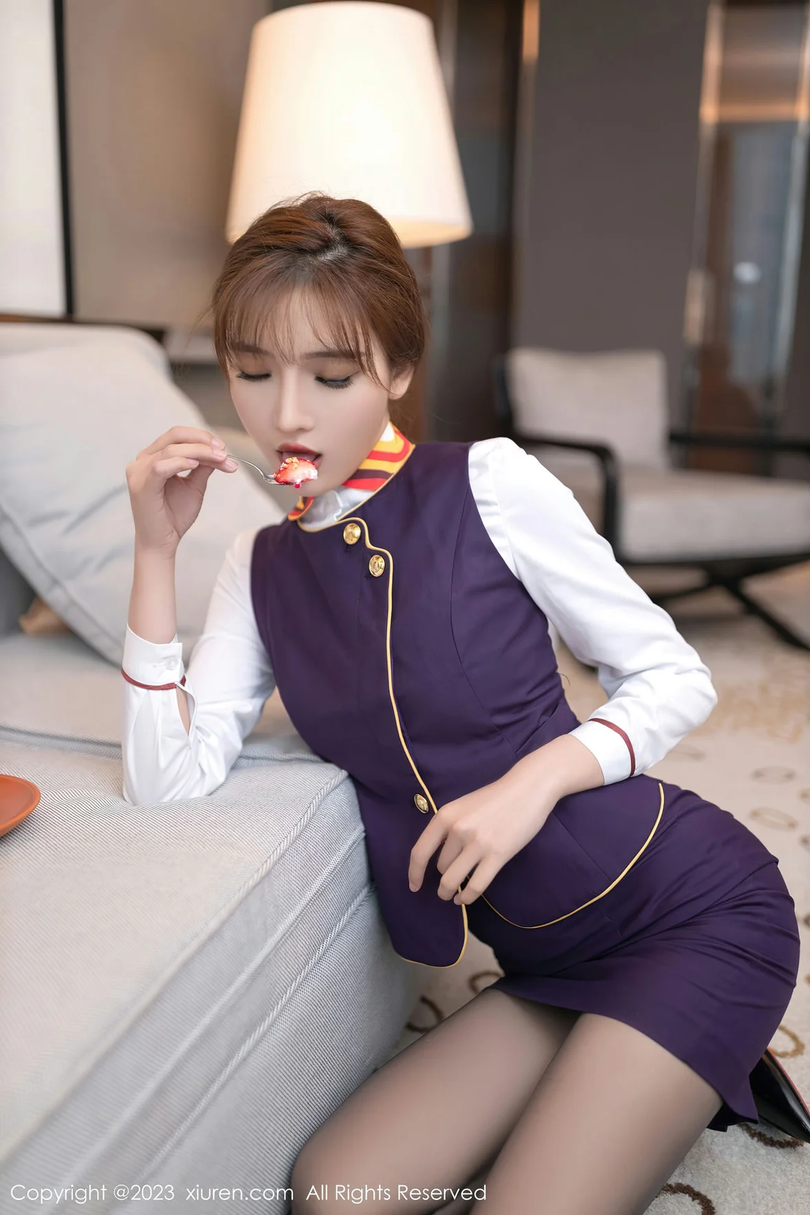 图片[3] - XiuRen 秀人 No.7248 陆萱萱 紫色空姐泰国旅拍 [80P] - 机器猫次元 - 机器猫次元