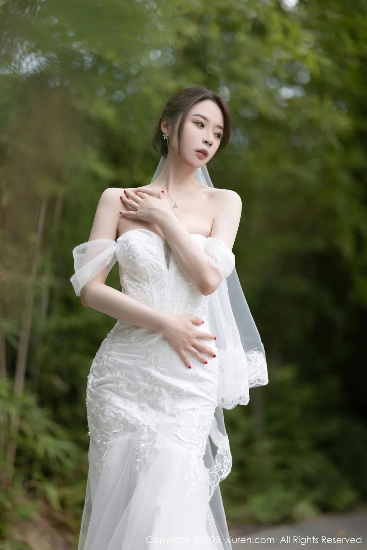 图片[8] - XiuRen 秀人 No.7310 梦心玥 白色婚纱服饰安吉旅拍 [84P] - 机器猫次元 - 机器猫次元