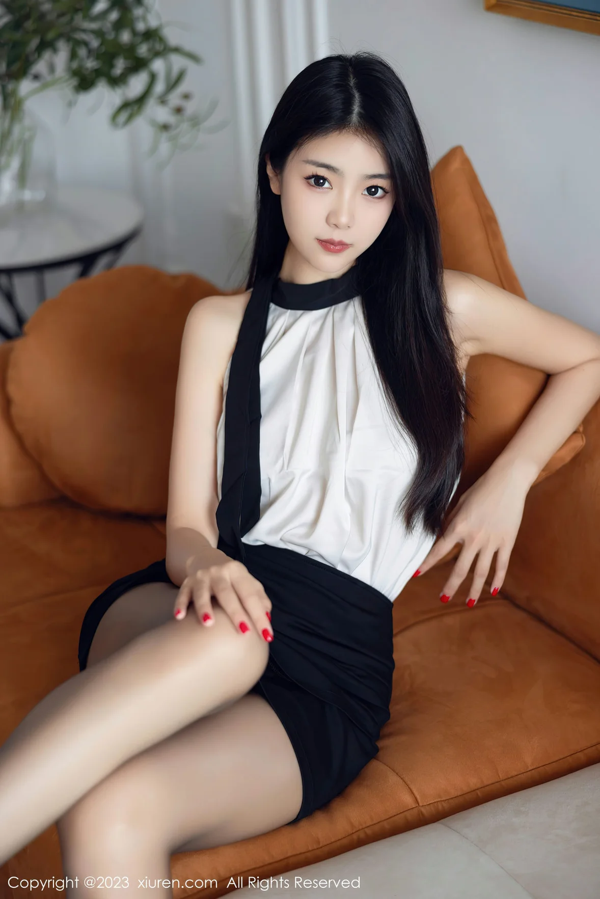 图片[2] - XiuRen 秀人 No.7342 可樂Vicky 拼色连衣短裙性感写真 [82P] - 机器猫次元 - 机器猫次元