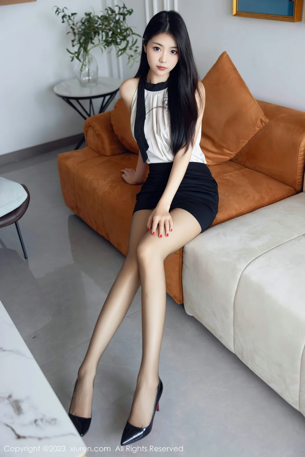图片[8] - XiuRen 秀人 No.7342 可樂Vicky 拼色连衣短裙性感写真 [82P] - 机器猫次元 - 机器猫次元