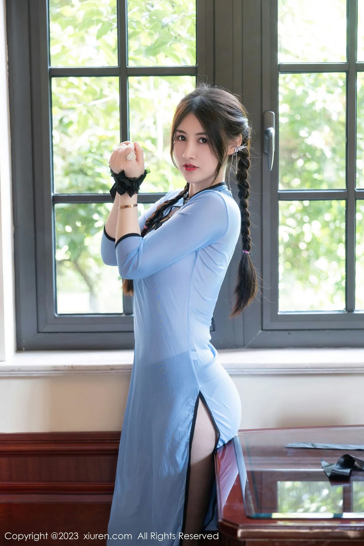 图片[3] - XiuRen 秀人 No.7357 诗诗kiki 轻透旗袍性感写真 [85P] - 机器猫次元 - 机器猫次元