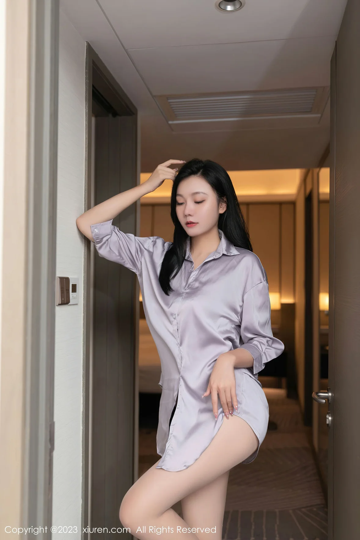 图片[3] - 秀人网 No.7376 安然anran 浅色薄纱内衣性感写真 [77P] - 机器猫次元 - 机器猫次元