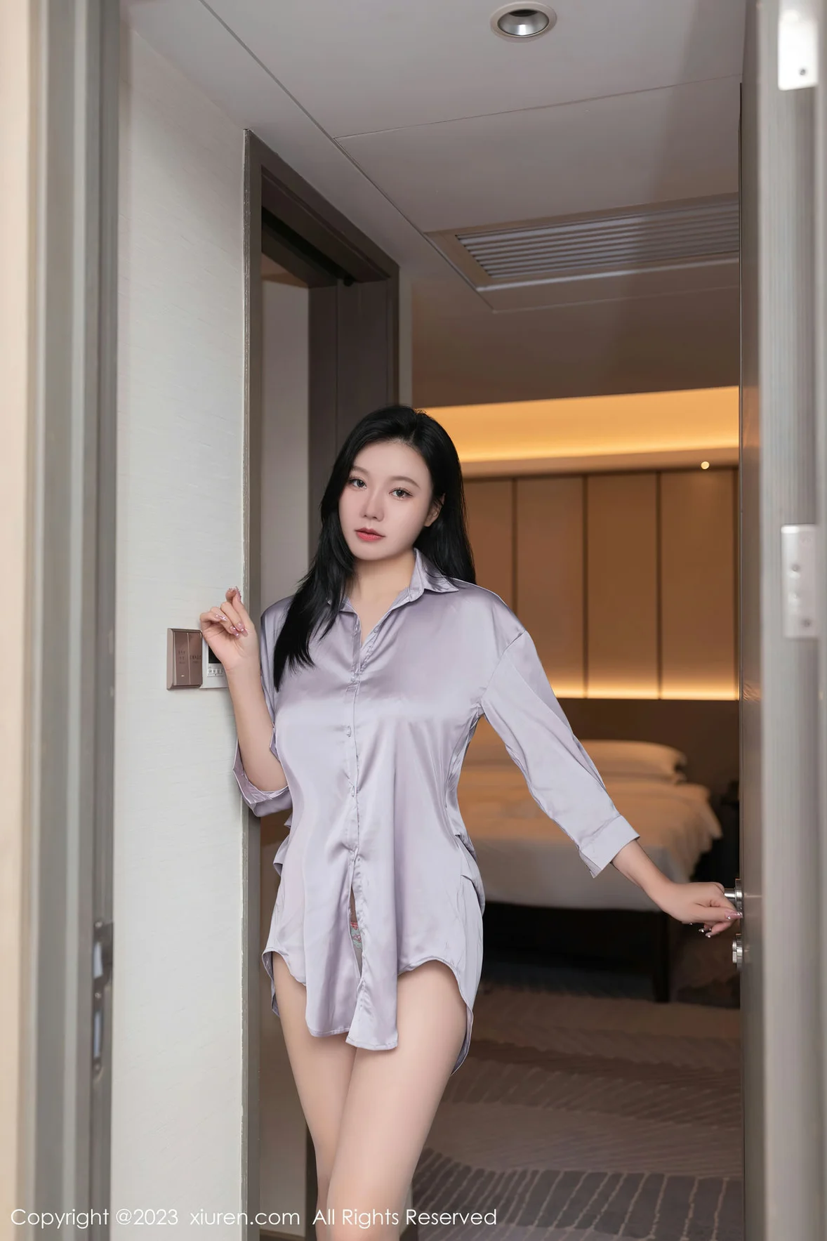 图片[1] - 秀人网 No.7376 安然anran 浅色薄纱内衣性感写真 [77P] - 机器猫次元 - 机器猫次元