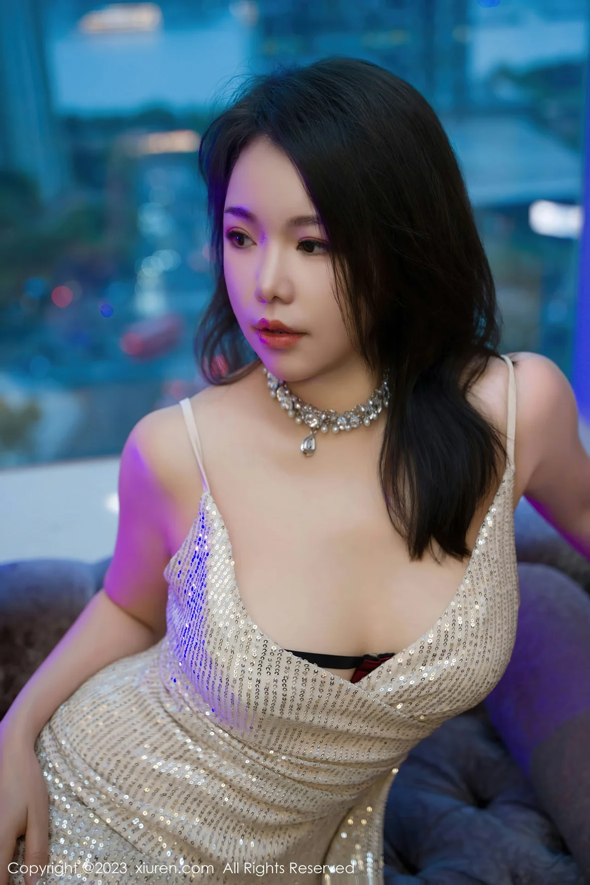 图片[7] - 秀人网 No.7401 陆萱雅 吊带短裙性感写真 [64P] - 机器猫次元 - 机器猫次元
