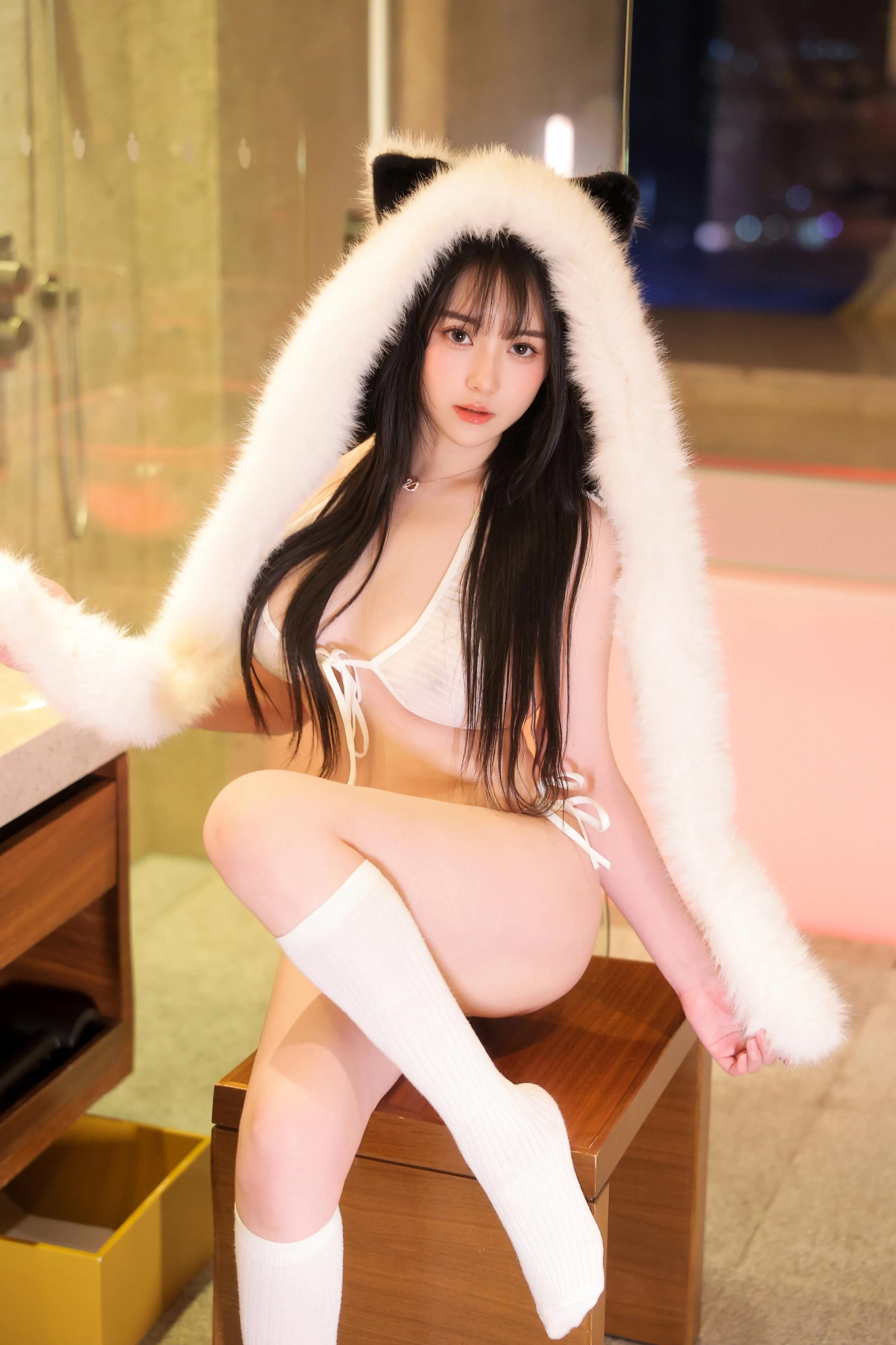 图片[3] - XiuRen 内购版 No.10302 软情 白色小猫咪 [60P] - 机器猫次元 - 机器猫次元