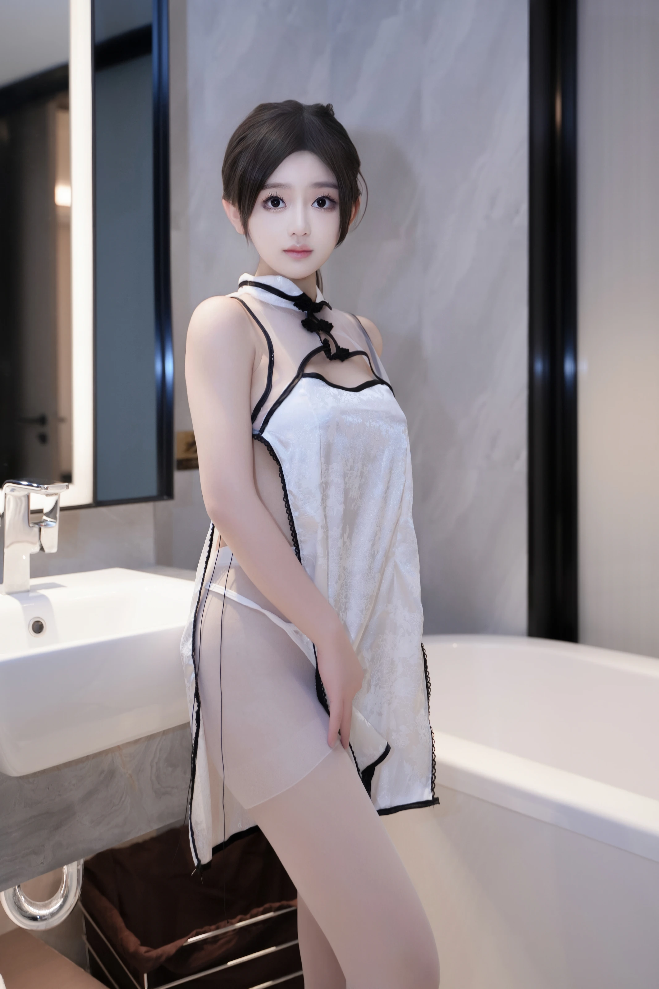 图片[6] - XiuRen 内购版 No.8104 奶茶味的包子 白色旗袍 [65P] - 机器猫次元 - 机器猫次元