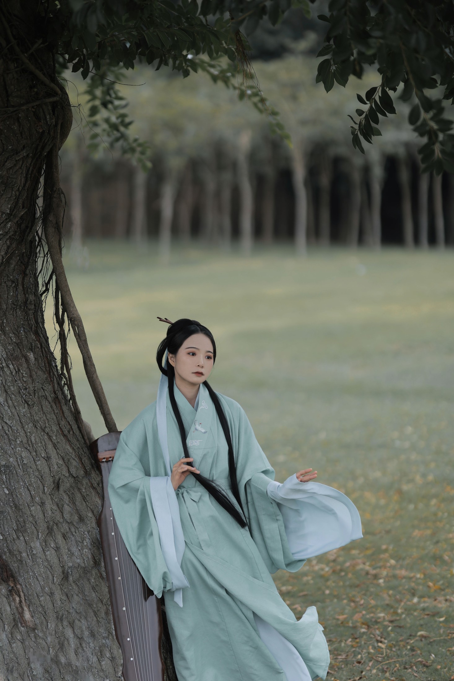 图片[5] - 模特合集 - 《山中抚琴》[25P] - 机器猫次元 - 机器猫次元