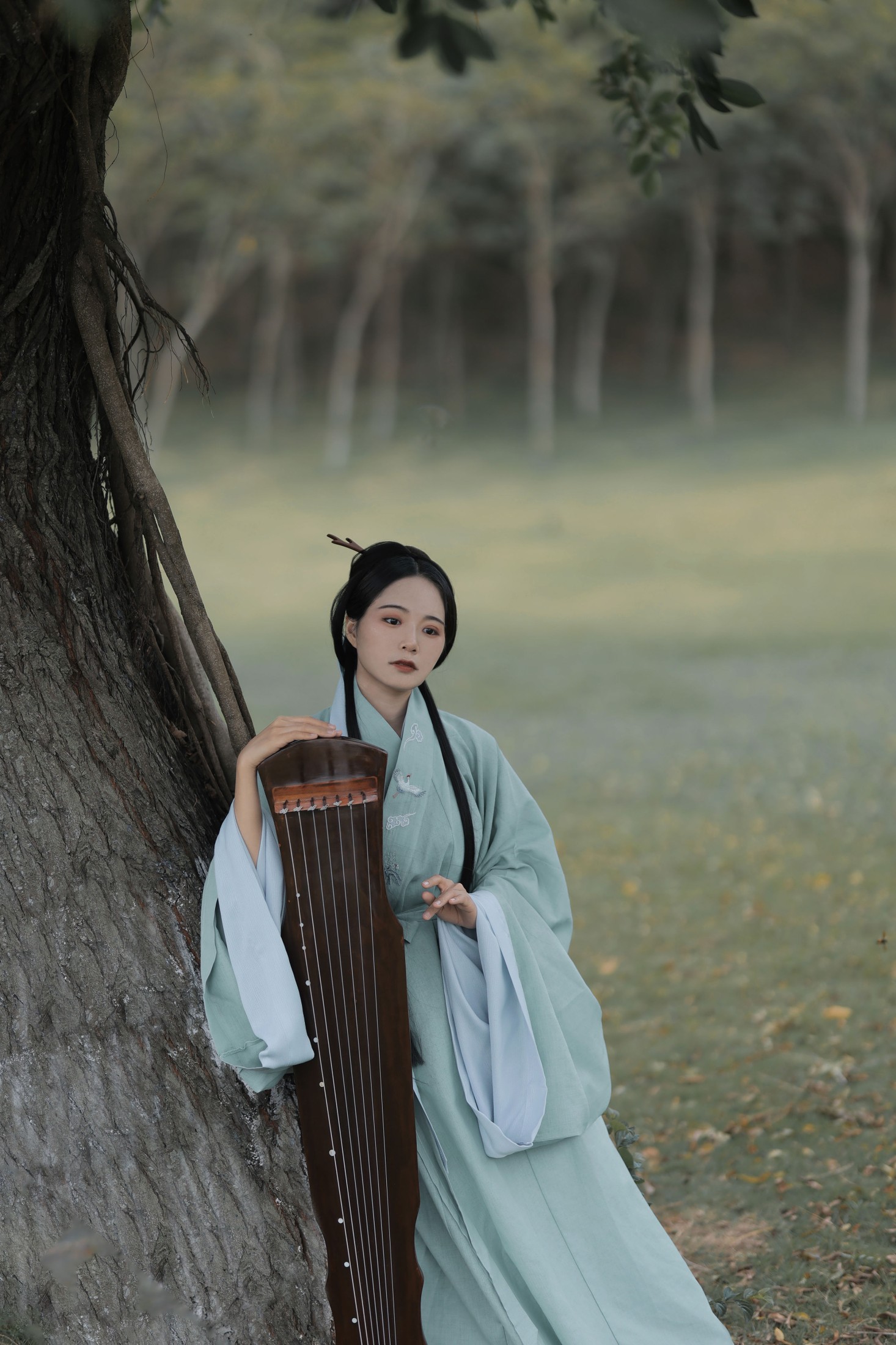 图片[4] - 模特合集 - 《山中抚琴》[25P] - 机器猫次元 - 机器猫次元