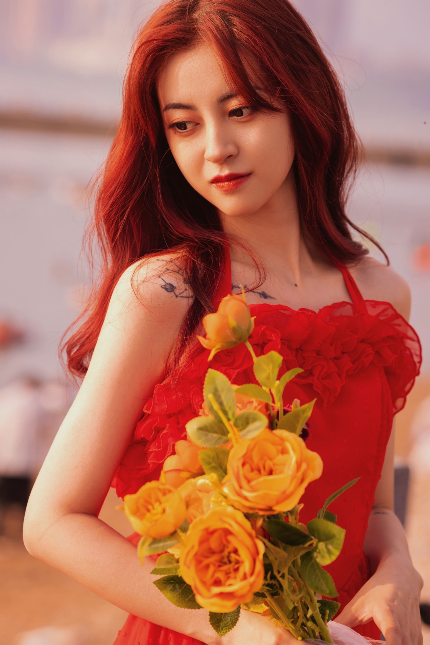图片[3] - 壹萱- 《海边夕阳和红裙女孩》[33P] - 机器猫次元 - 机器猫次元