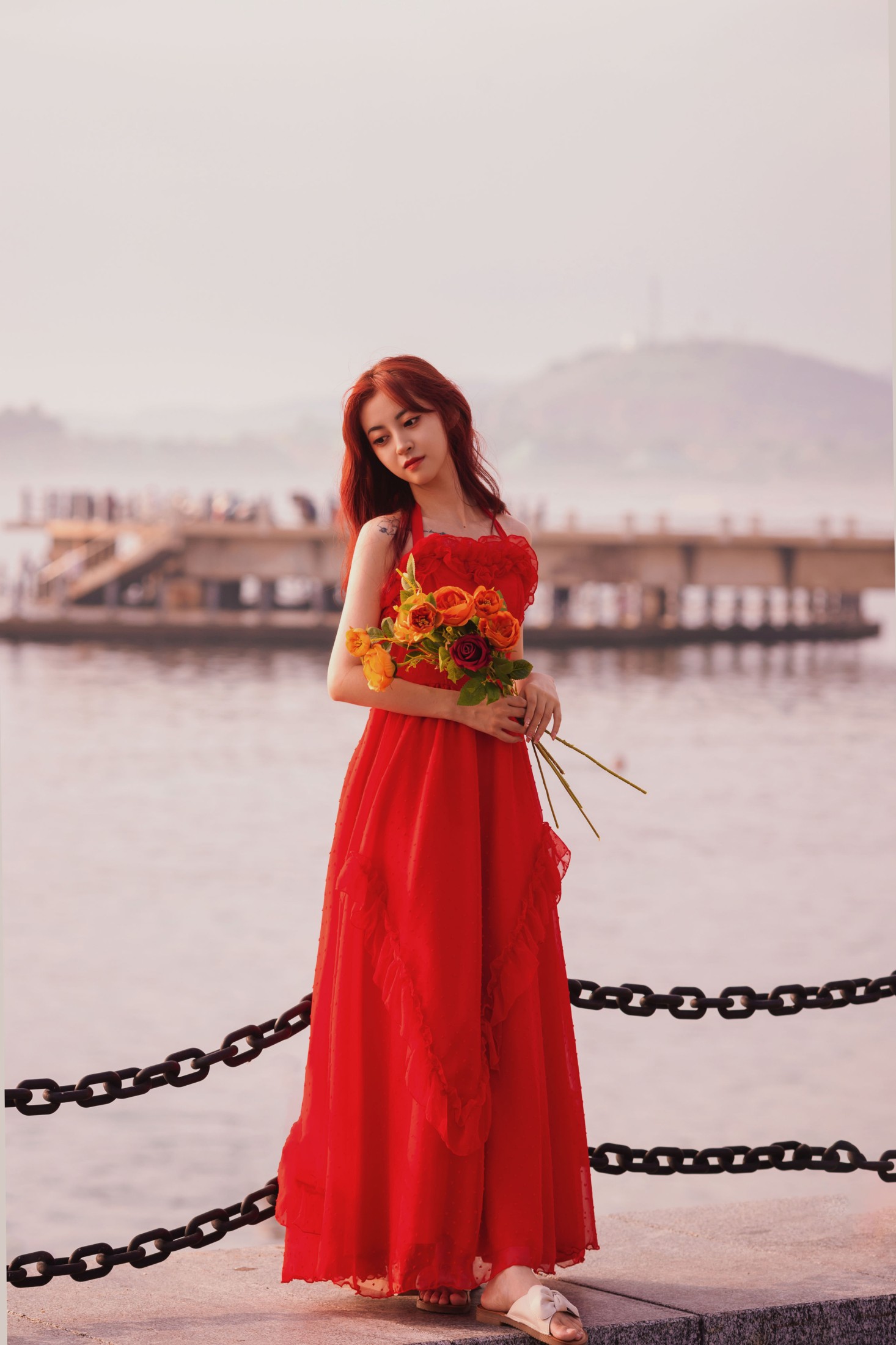 图片[4] - 壹萱- 《海边夕阳和红裙女孩》[33P] - 机器猫次元 - 机器猫次元