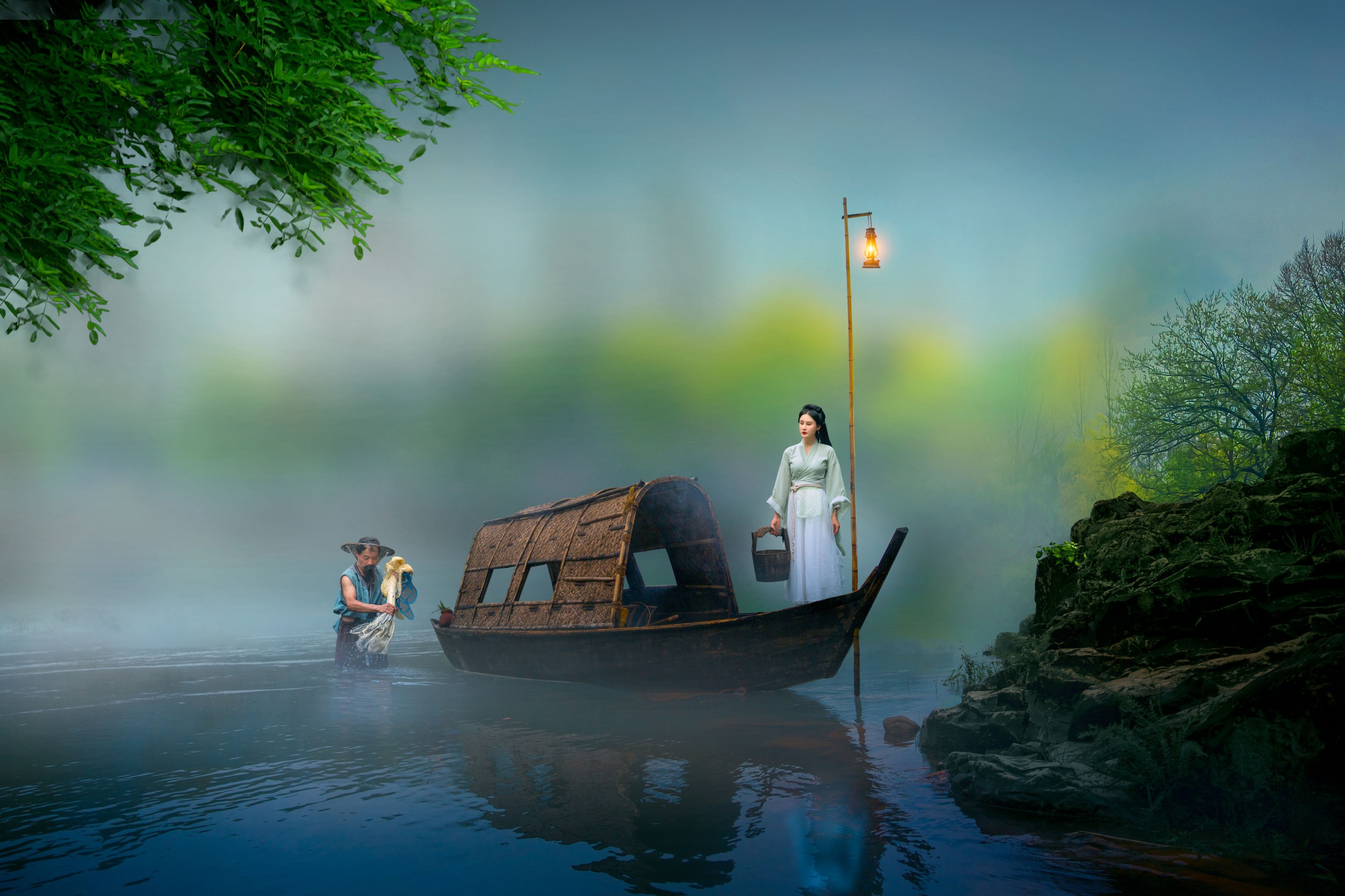 图片[3] - 敏敏 - 《湖心雾渔》[28P] - 机器猫次元 - 机器猫次元