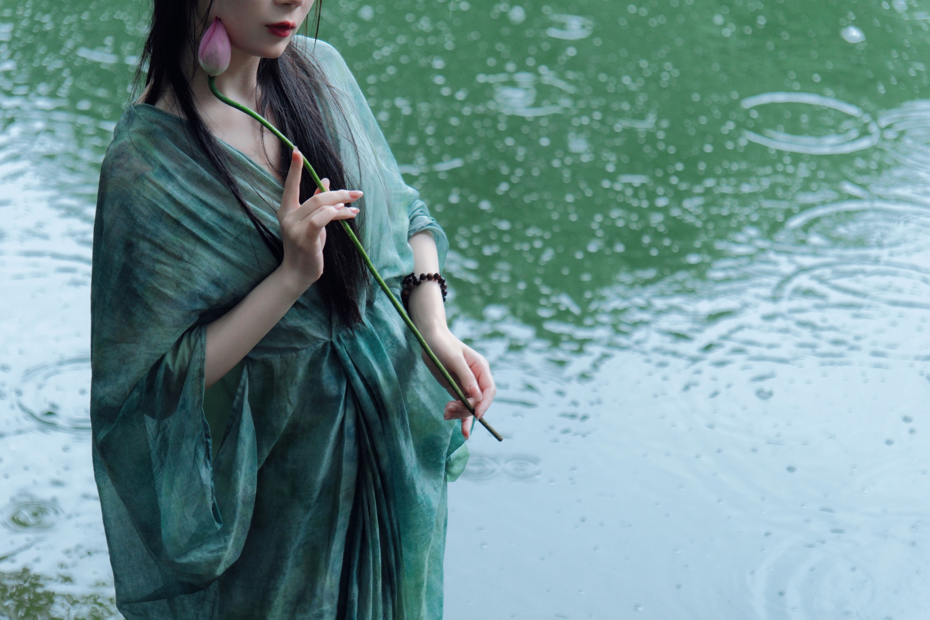 图片[7] - 文鱼 - 《雨中荷》[21P] - 机器猫次元 - 机器猫次元