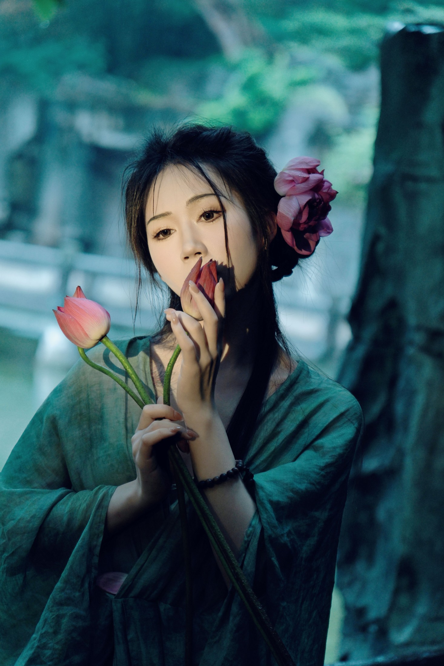 图片[4] - 文鱼 - 《雨中荷》[21P] - 机器猫次元 - 机器猫次元