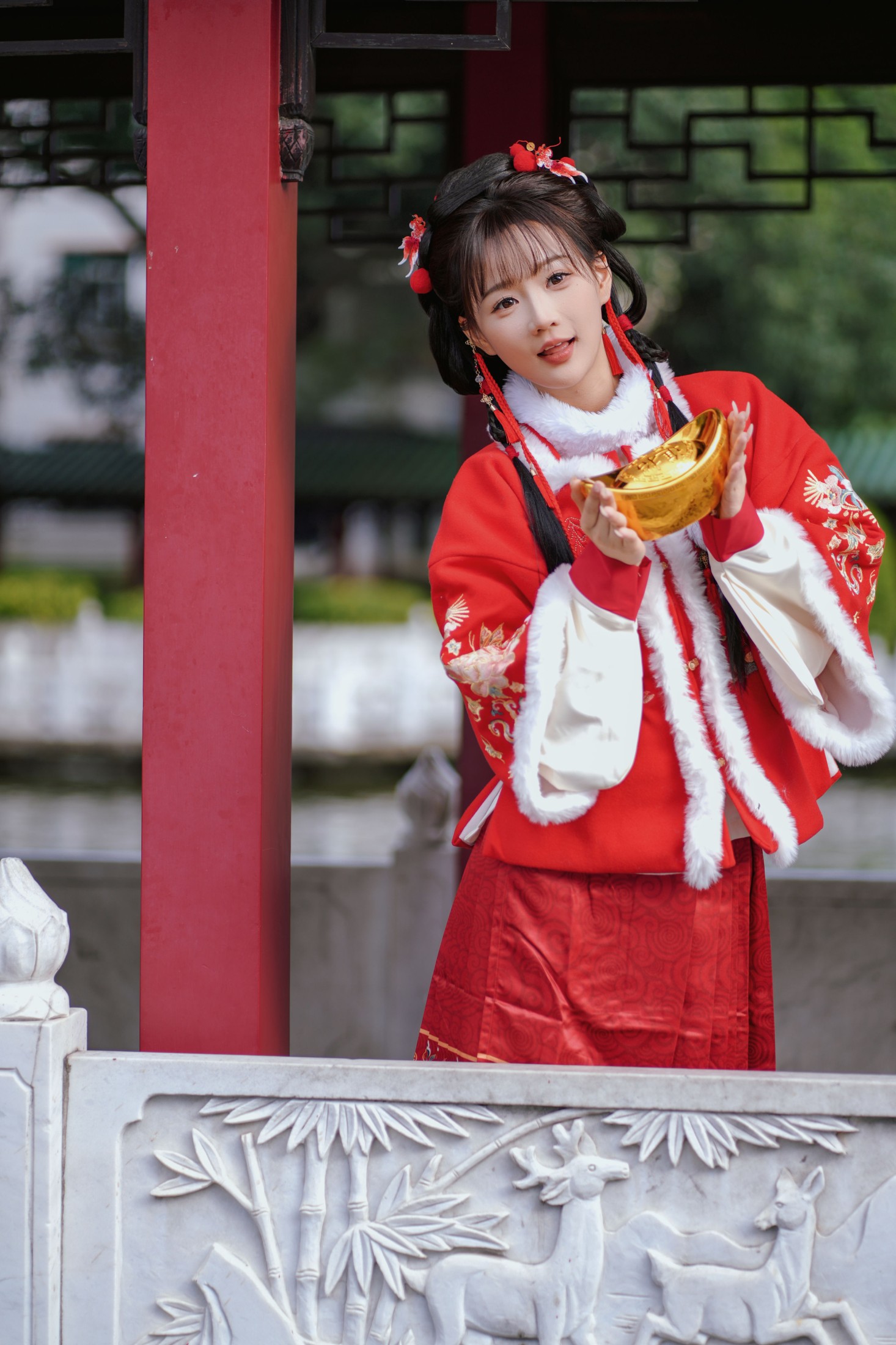 图片[8] - 甜心小鹿 - 《红韵倩影 · 新年少女写真》[26P] - 机器猫次元 - 机器猫次元