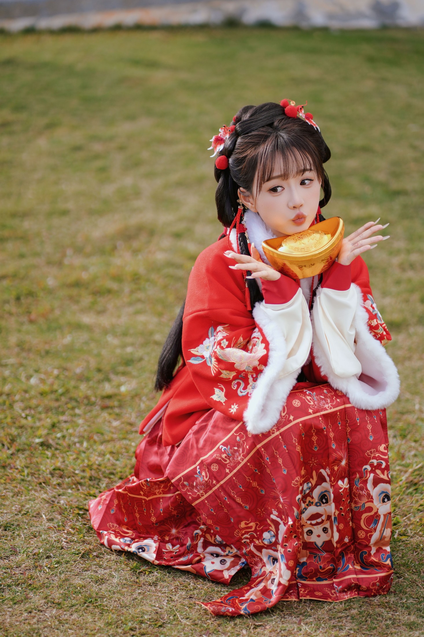 图片[4] - 甜心小鹿 - 《红韵倩影 · 新年少女写真》[26P] - 机器猫次元 - 机器猫次元