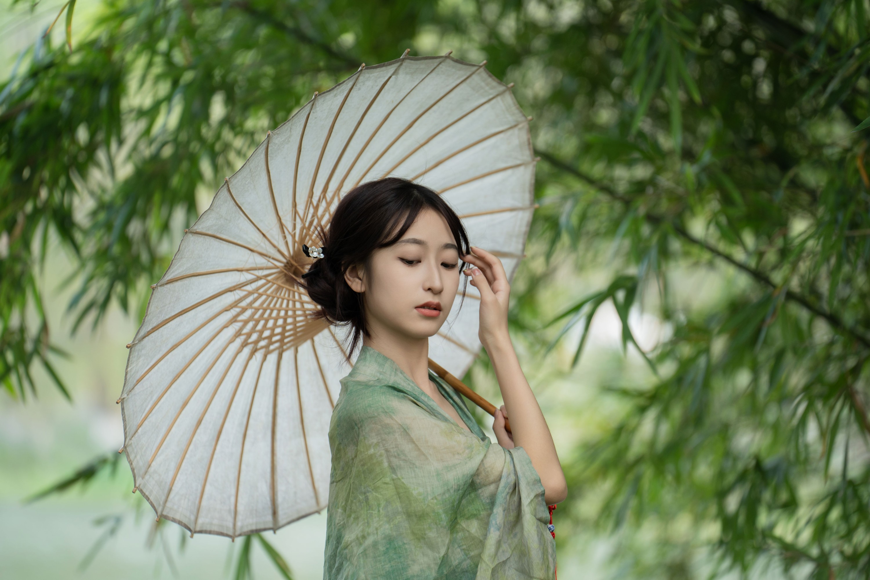 图片[4] - 小何 - 《清冷绿色系新中式》[20P] - 机器猫次元 - 机器猫次元