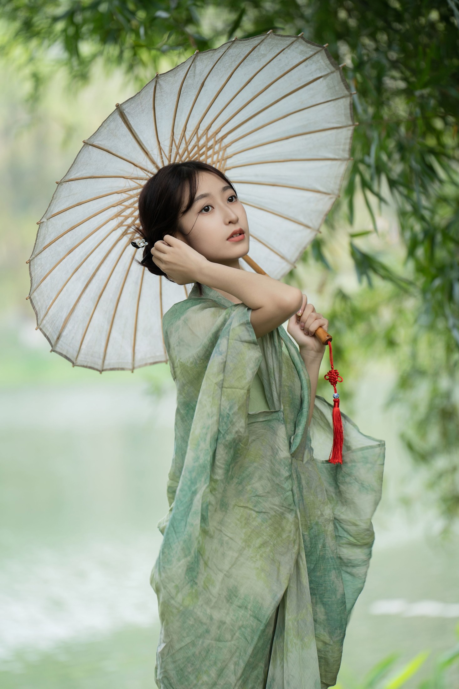 图片[3] - 小何 - 《清冷绿色系新中式》[20P] - 机器猫次元 - 机器猫次元