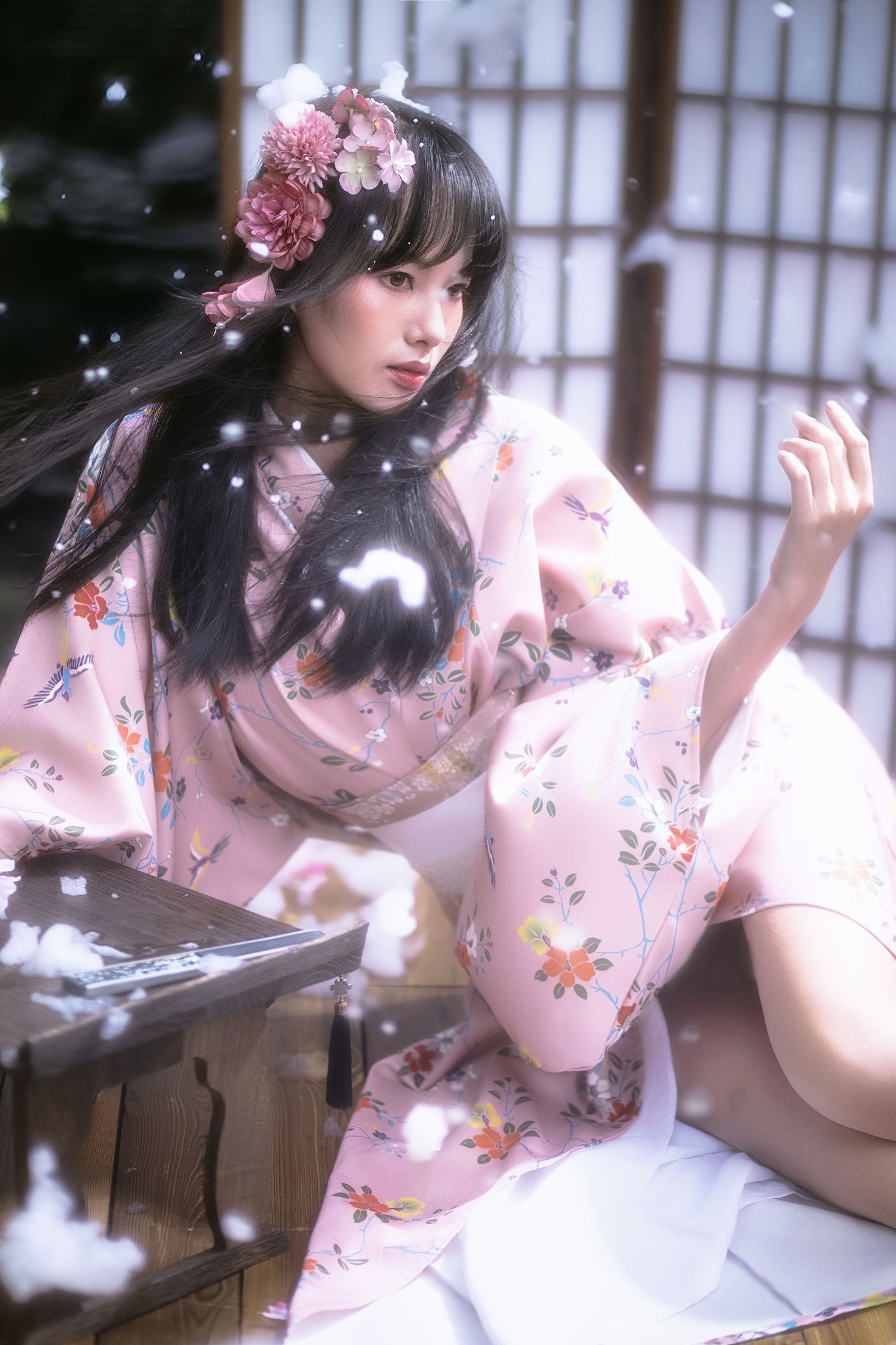 图片[1] - 欣欣 - 《夜樱和服少女》[14P] - 机器猫次元 - 机器猫次元