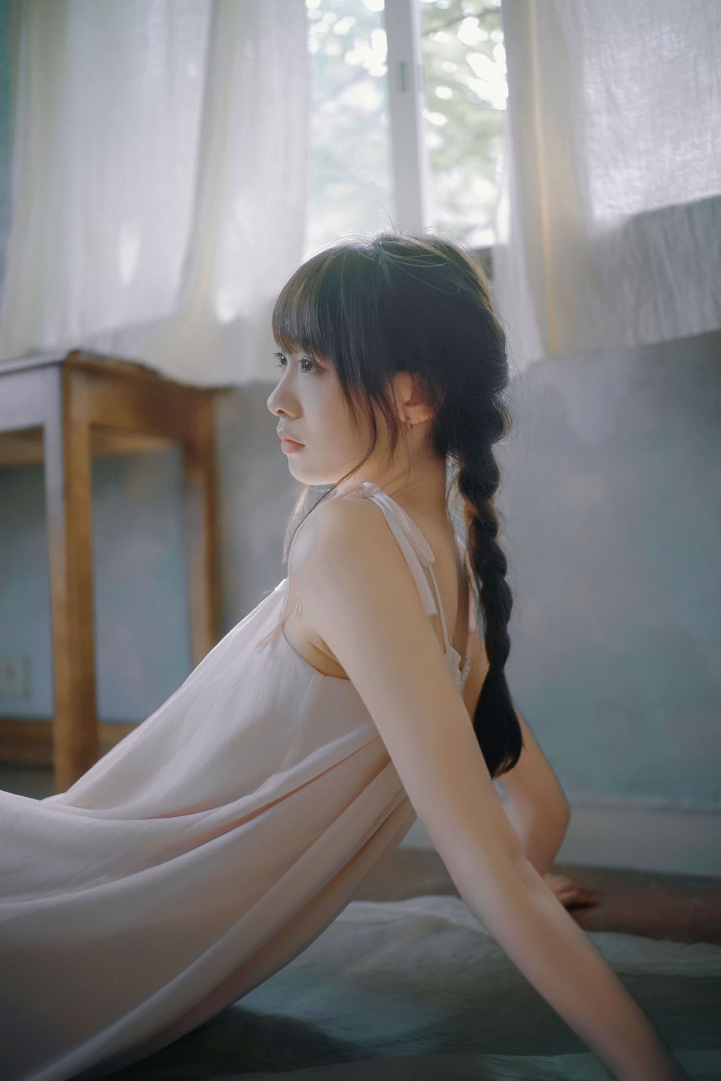 图片[1] - 看不清小桂 - 《粉裙少女，海韵柔光》[41P] - 机器猫次元 - 机器猫次元
