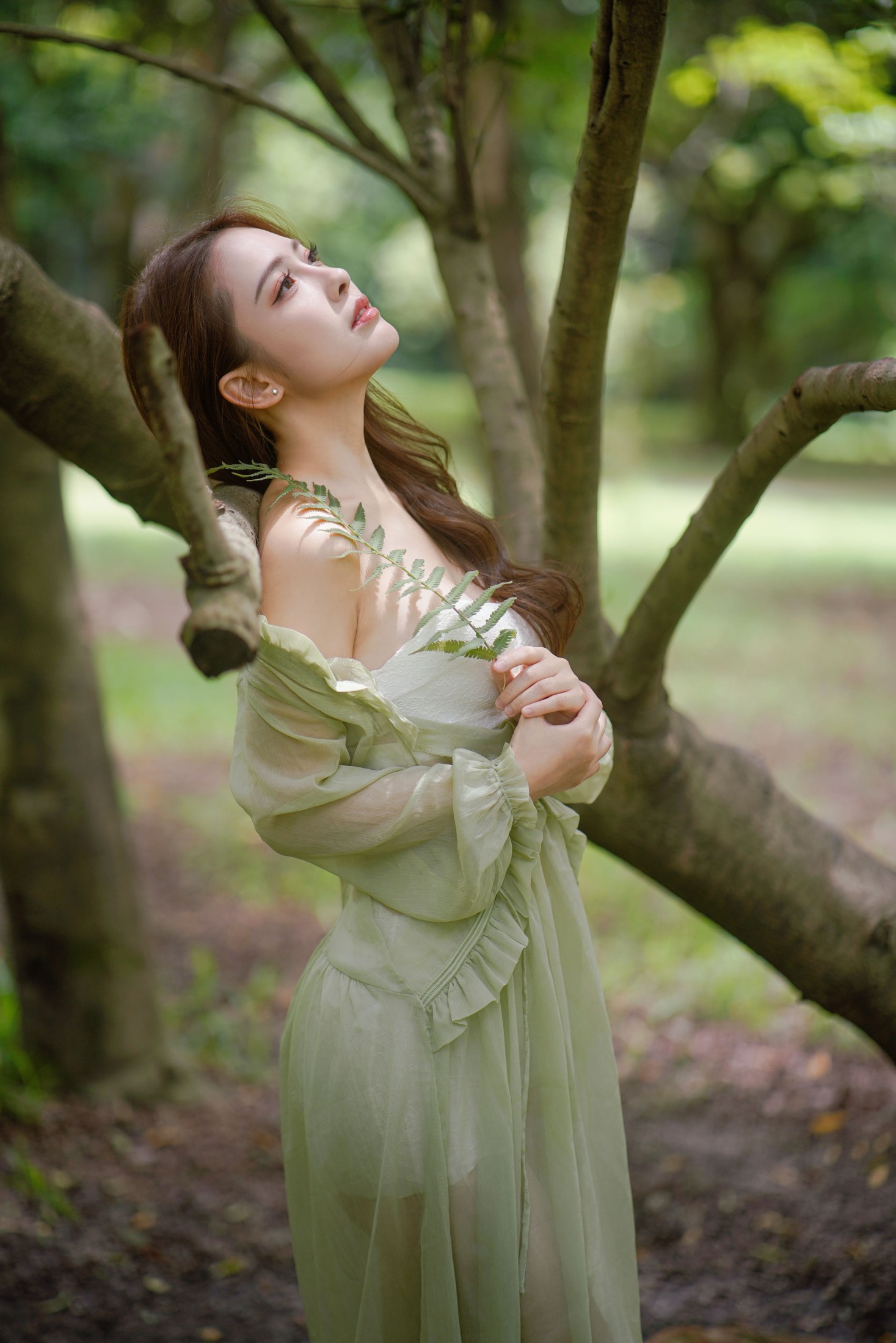 图片[1] - - 《森林童话：绿裙少女与光共舞》[39P] - 机器猫次元 - 机器猫次元