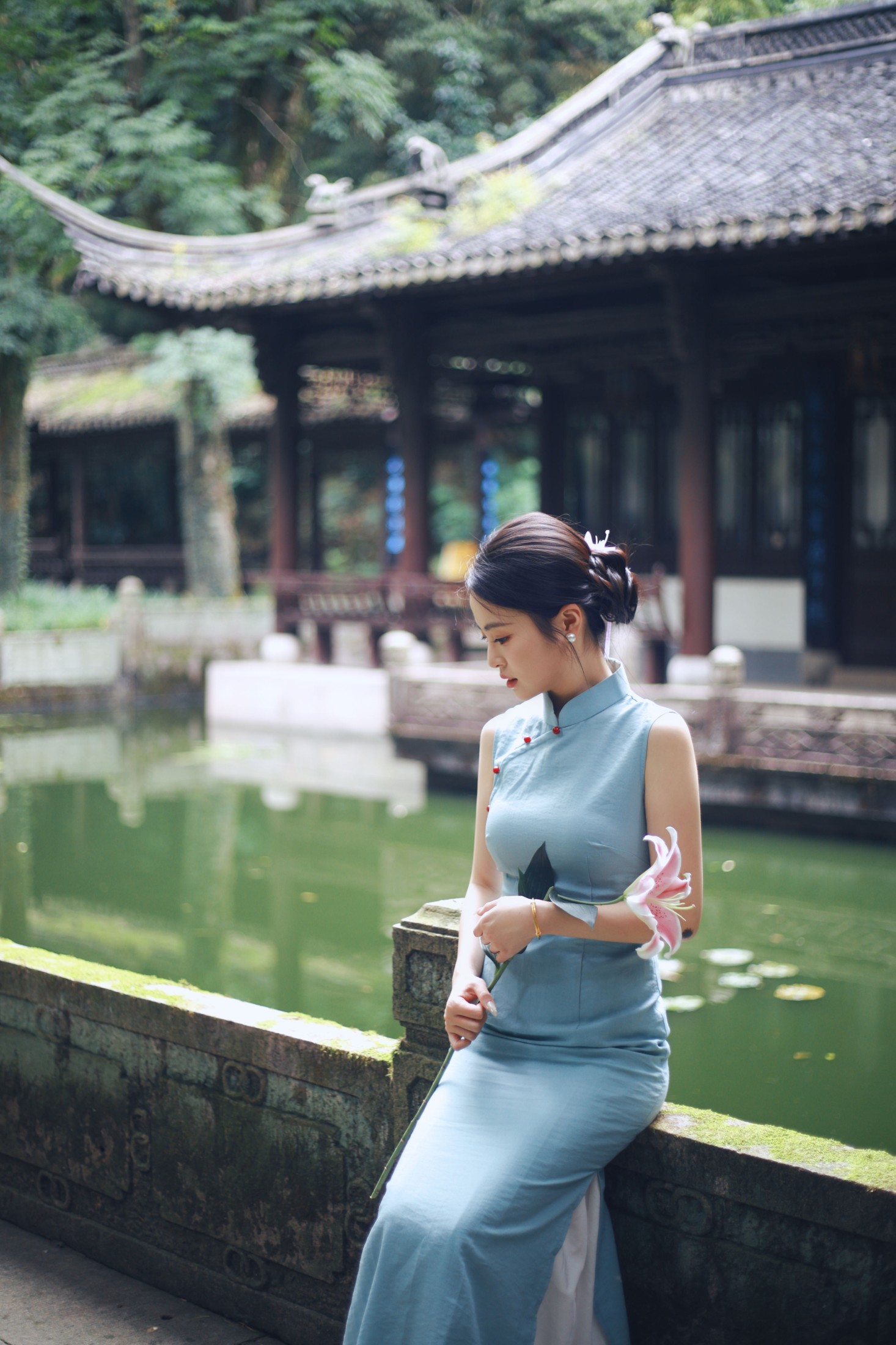 图片[1] - 小蓝 - 《越王台旗袍新中式》[31P] - 机器猫次元 - 机器猫次元