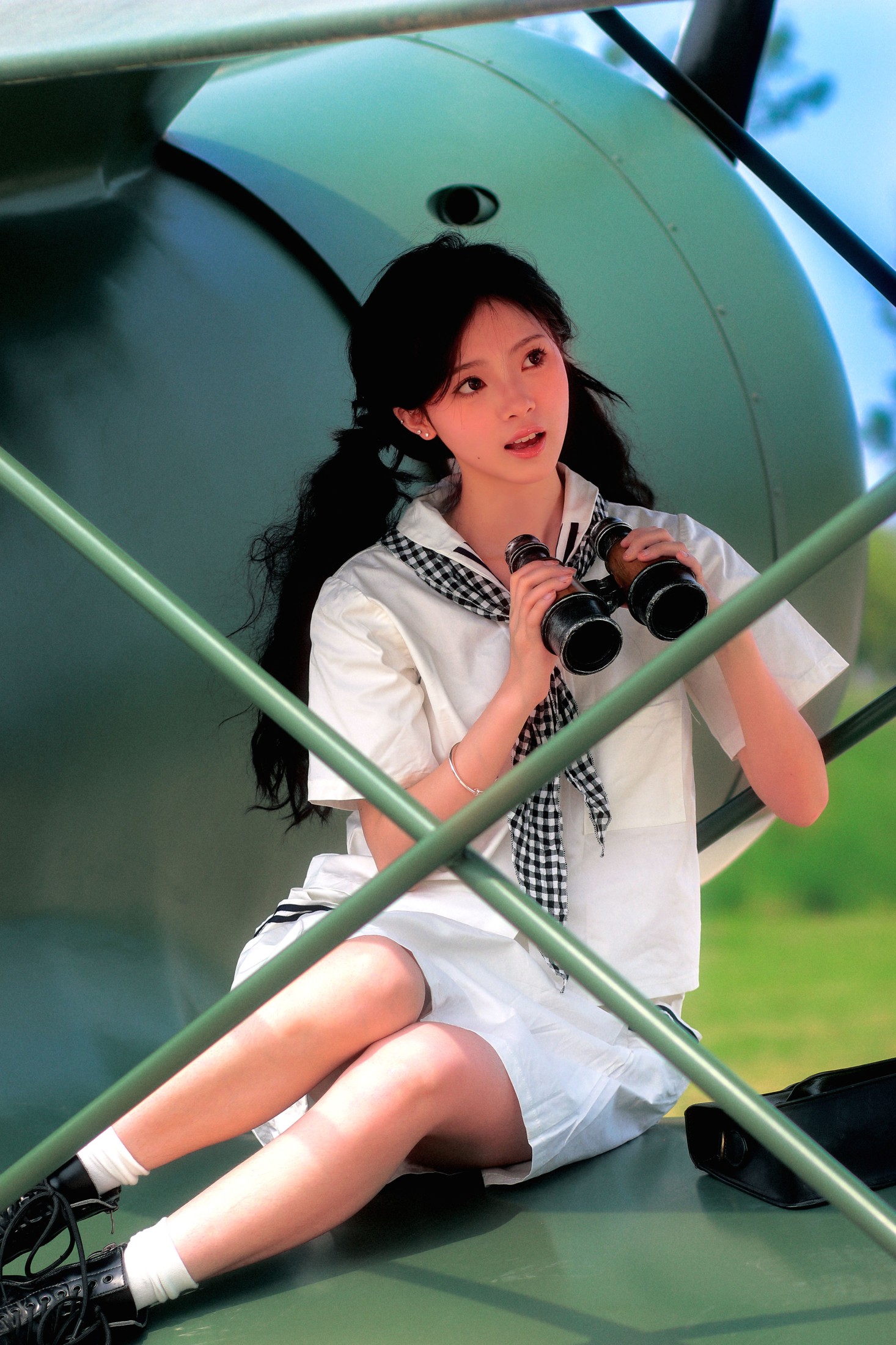 图片[5] - 鹿离 - 《复古画册～飞机上的少女》[17P] - 机器猫次元 - 机器猫次元