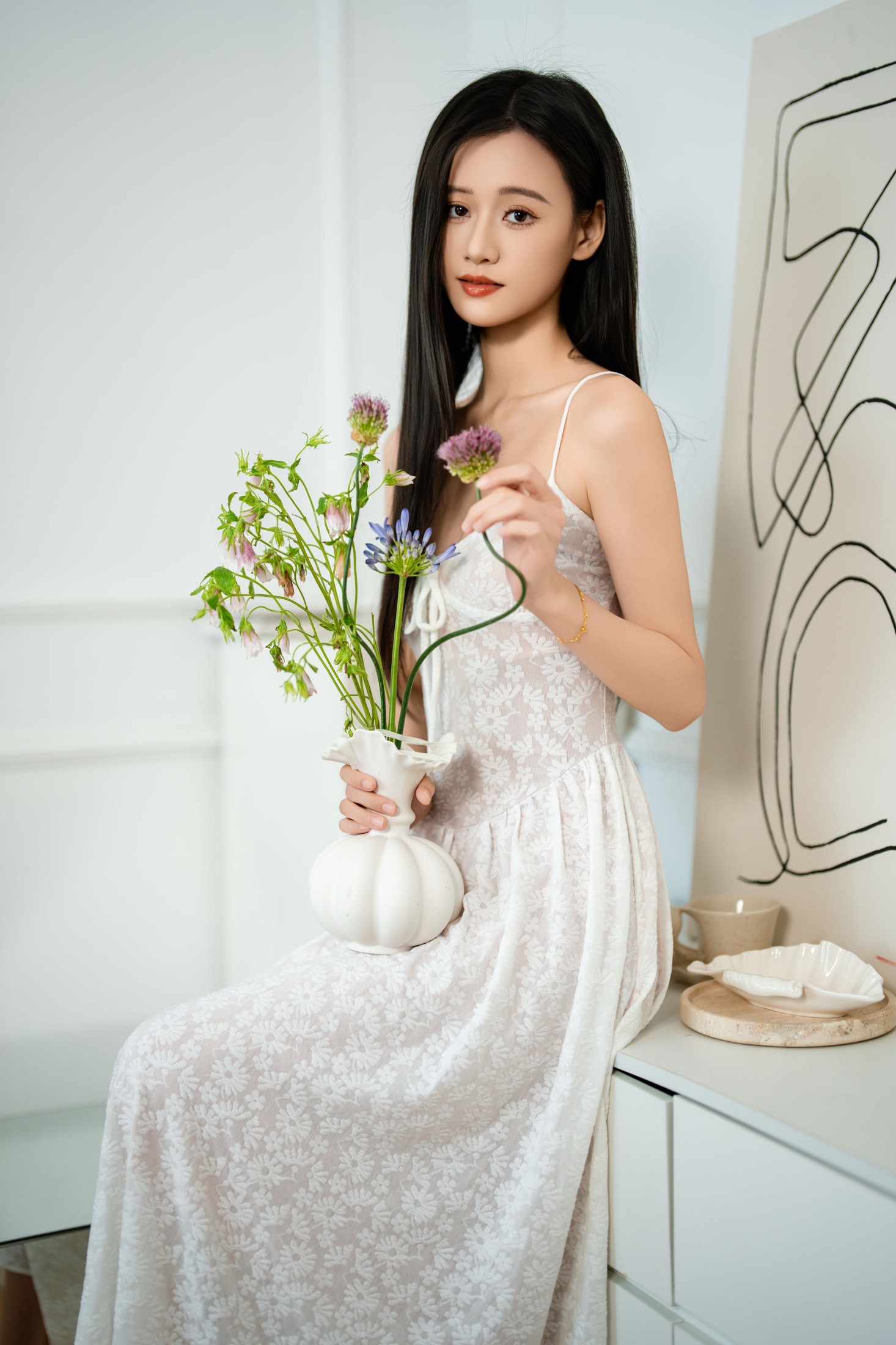 图片[3] - 晓晓 - 《白色纱裙》[44P] - 机器猫次元 - 机器猫次元