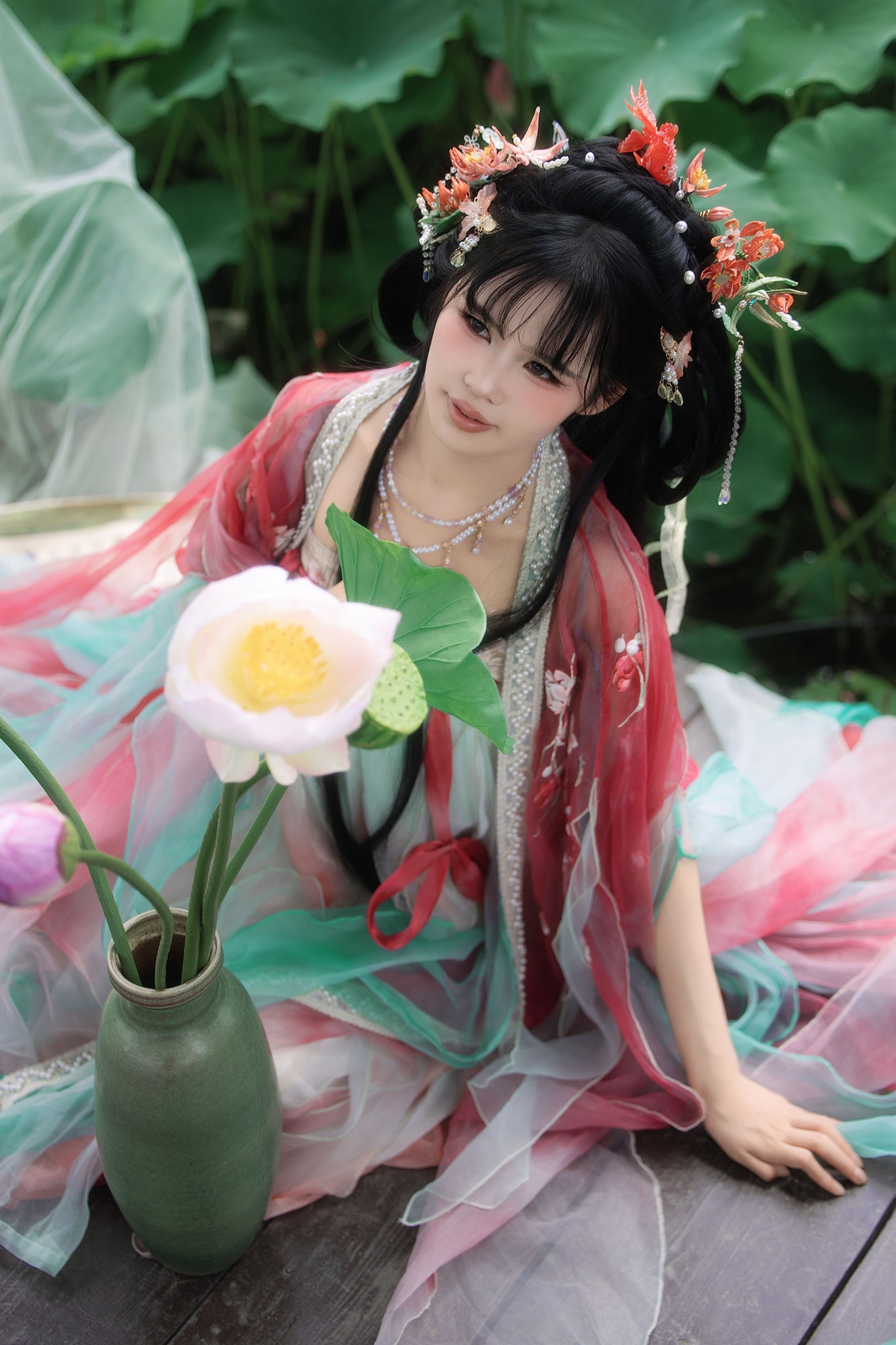 图片[4] - 婳婳 - 《夏日荷花》[17P] - 机器猫次元 - 机器猫次元