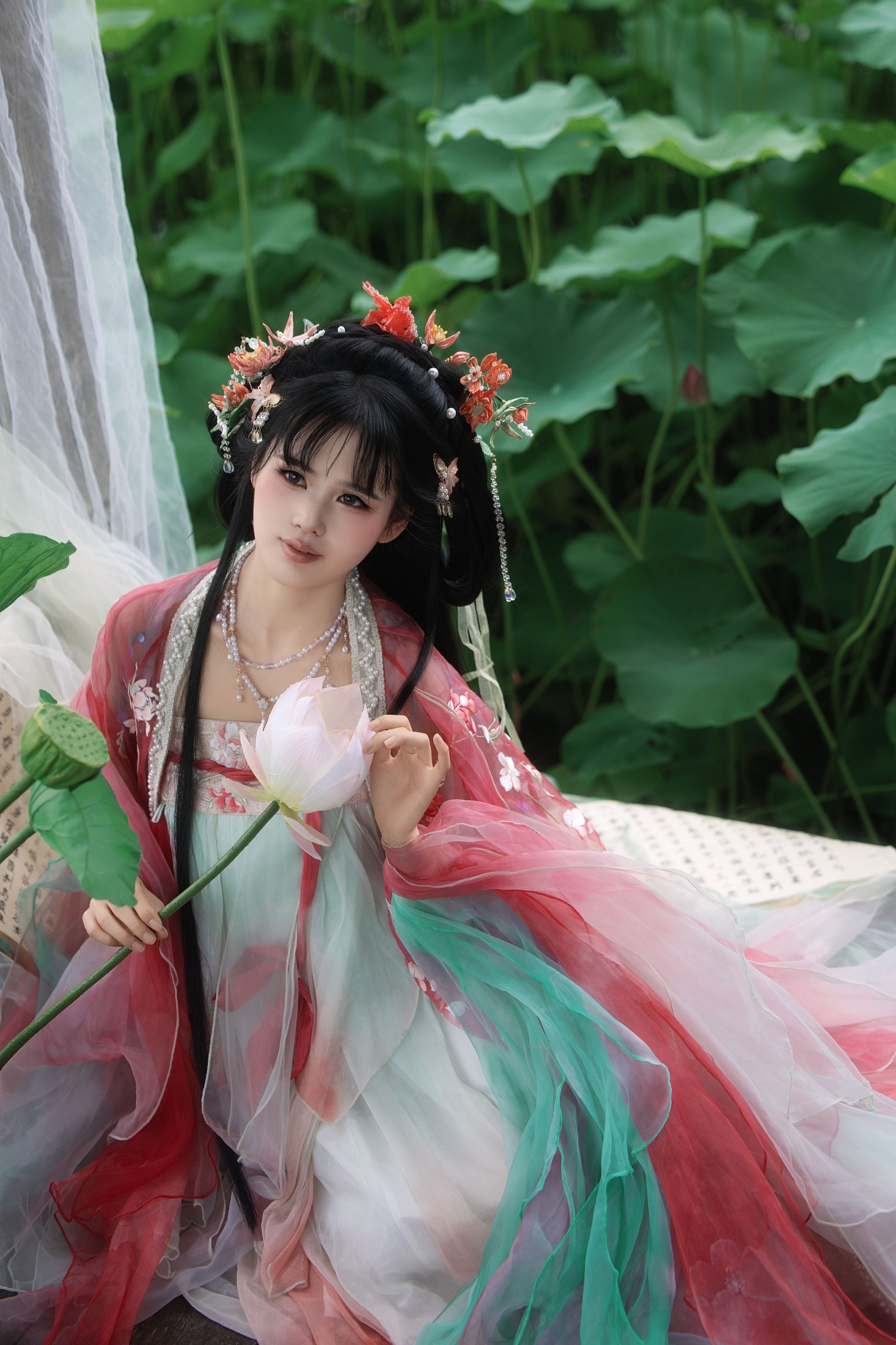 图片[7] - 婳婳 - 《夏日荷花》[17P] - 机器猫次元 - 机器猫次元