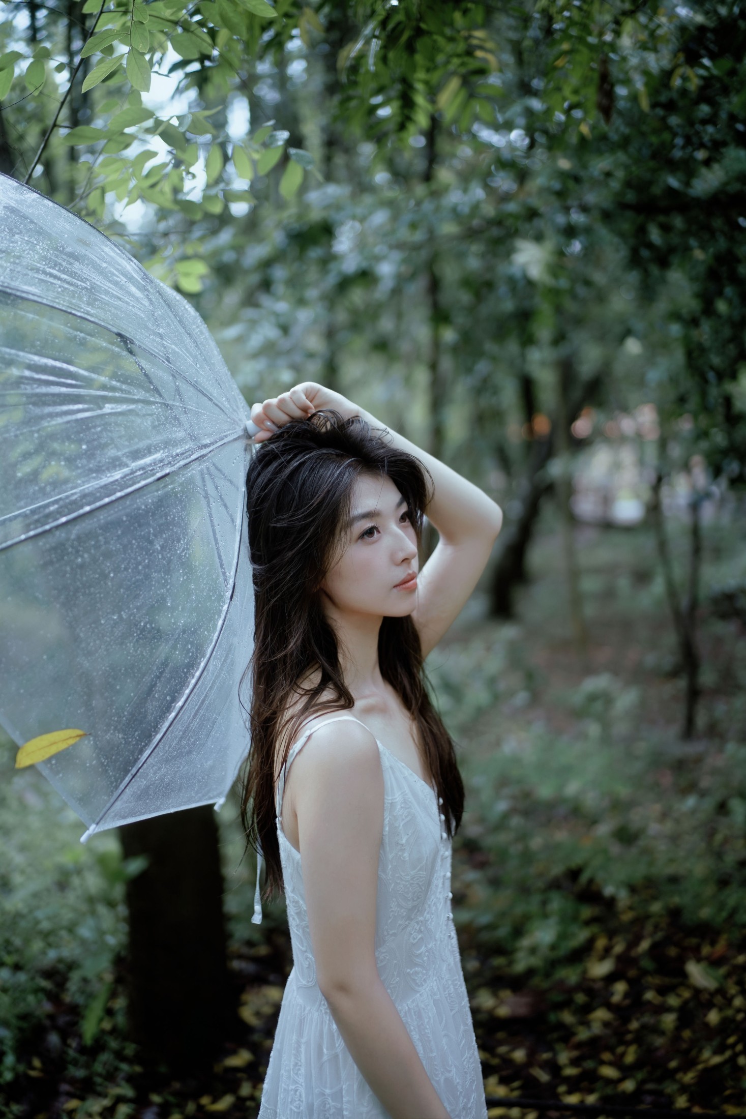 图片[8] - 小鹿 - 《雨落林间，邂逅白裙仙子》[20P] - 机器猫次元 - 机器猫次元