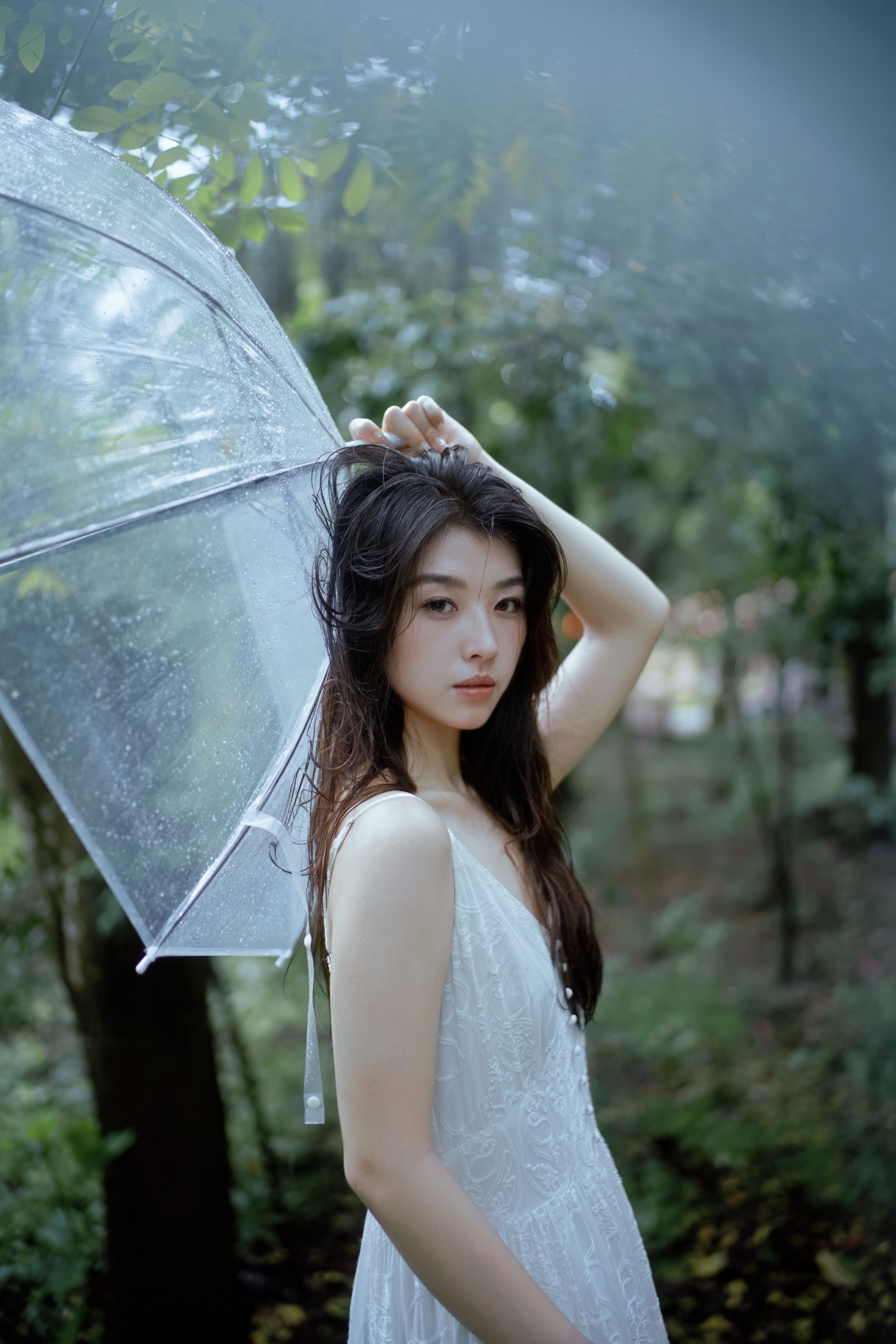 图片[2] - 小鹿 - 《雨落林间，邂逅白裙仙子》[20P] - 机器猫次元 - 机器猫次元