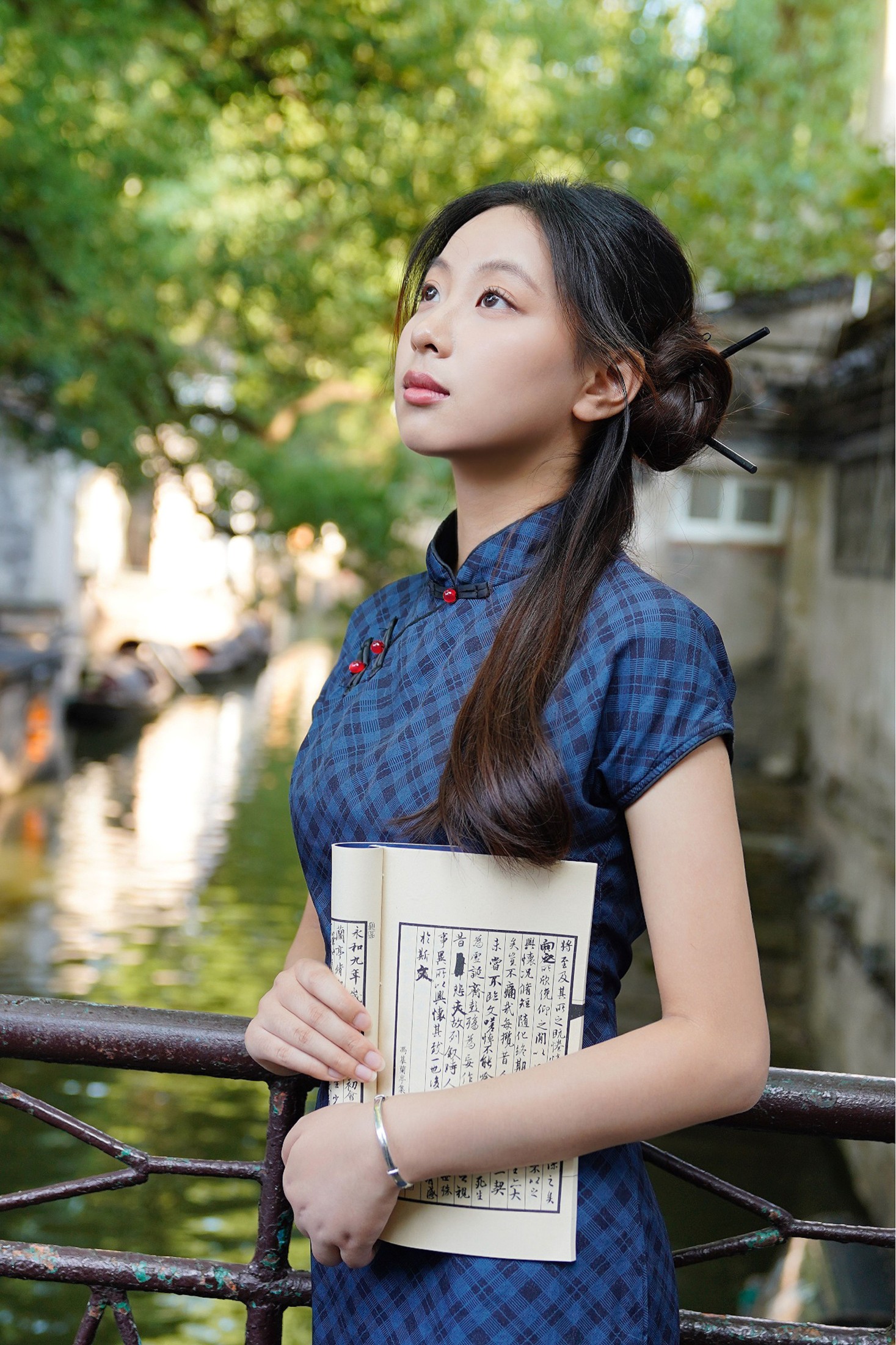 图片[8] - 小u - 《蓝色江南旗袍》[19P] - 机器猫次元 - 机器猫次元