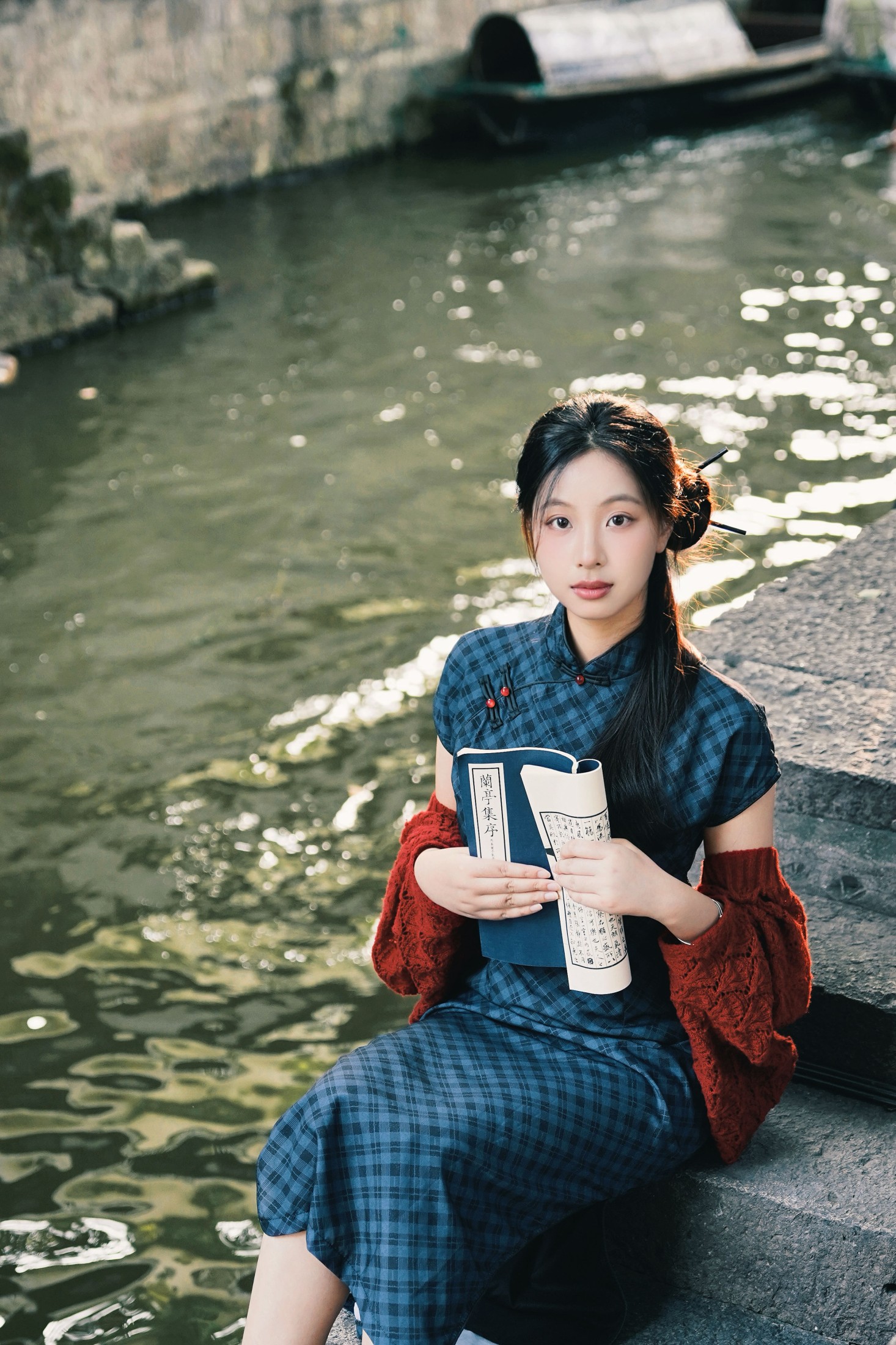 图片[6] - 小u - 《蓝色江南旗袍》[19P] - 机器猫次元 - 机器猫次元